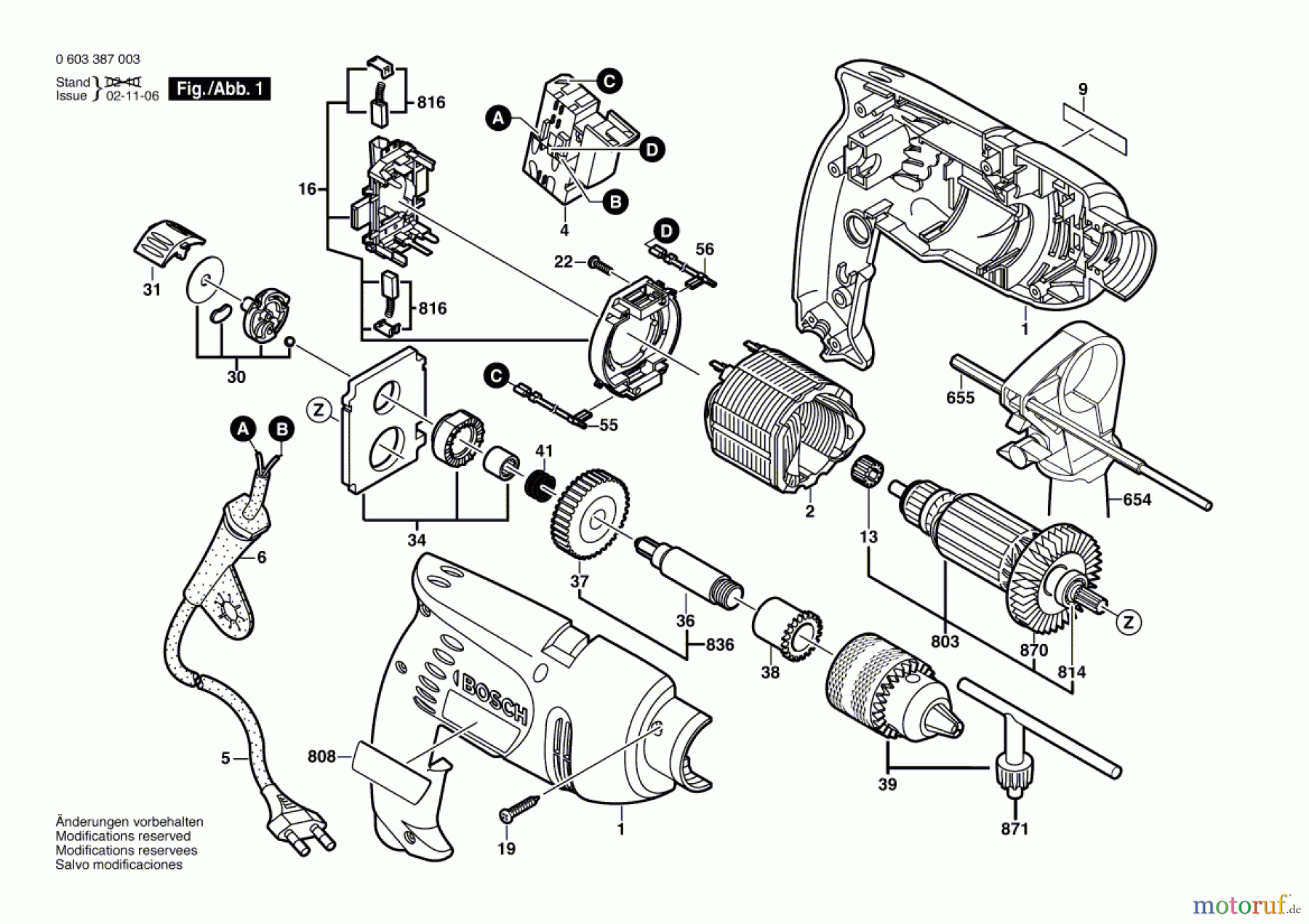  Bosch Werkzeug Schlagbohrmaschine PSB 500-2 Seite 1