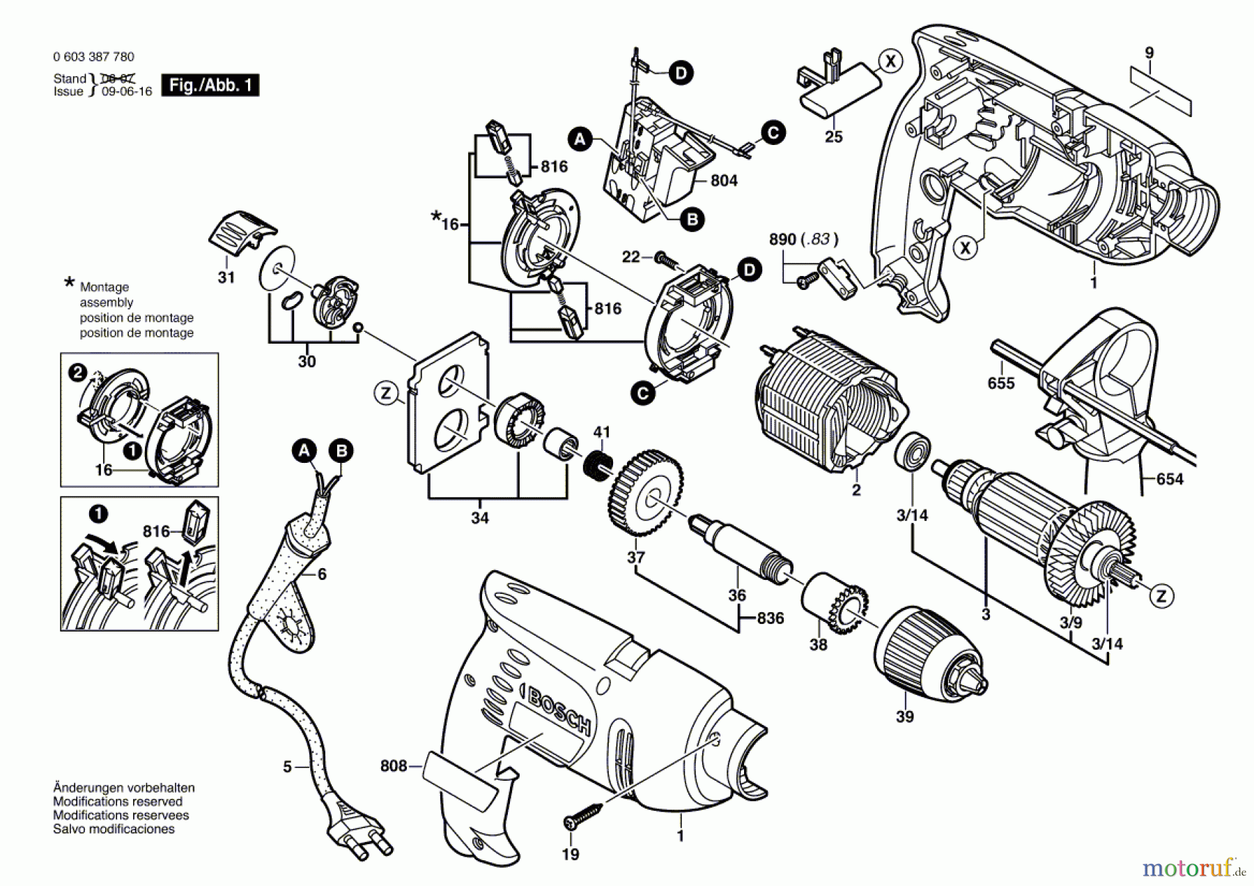  Bosch Werkzeug Schlagbohrmaschine PSB 500 RE Seite 1