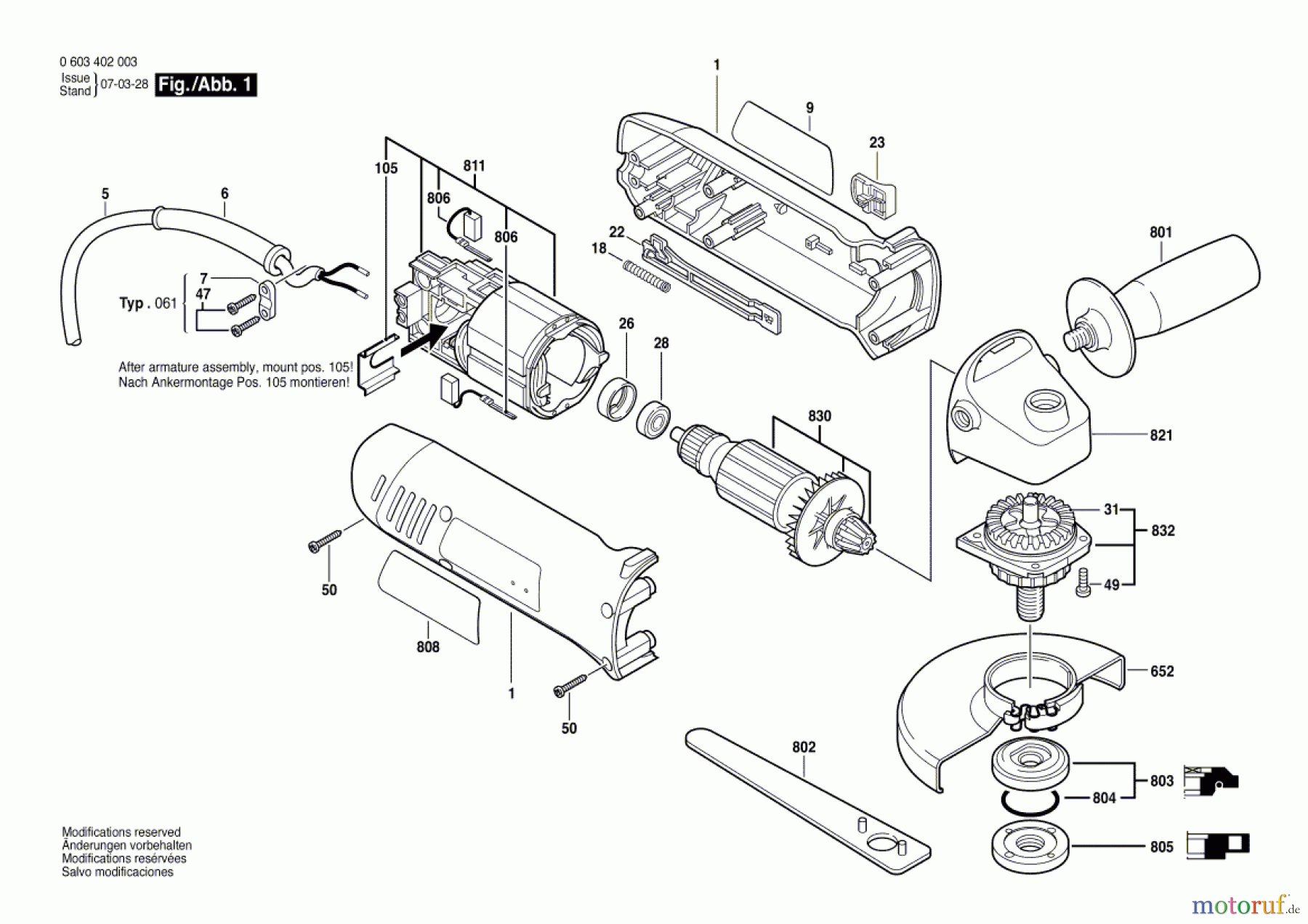  Bosch Werkzeug Winkelschleifer PWS 7-125 Seite 1