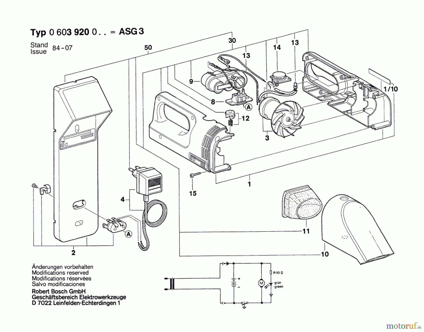  Bosch Akku Werkzeug Akku-Sauger ASG 3 Seite 1