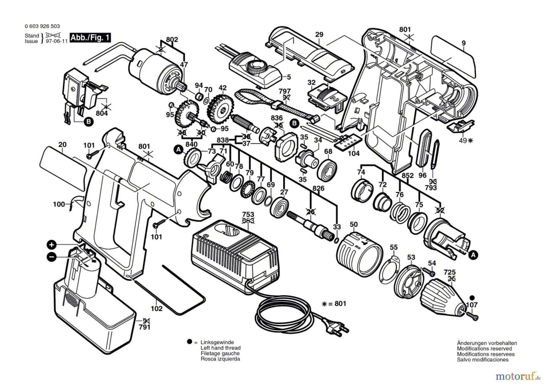  Bosch Akku Werkzeug Hw-Akkuschlagbohrmaschine PSB 12 VSP-2 Seite 1