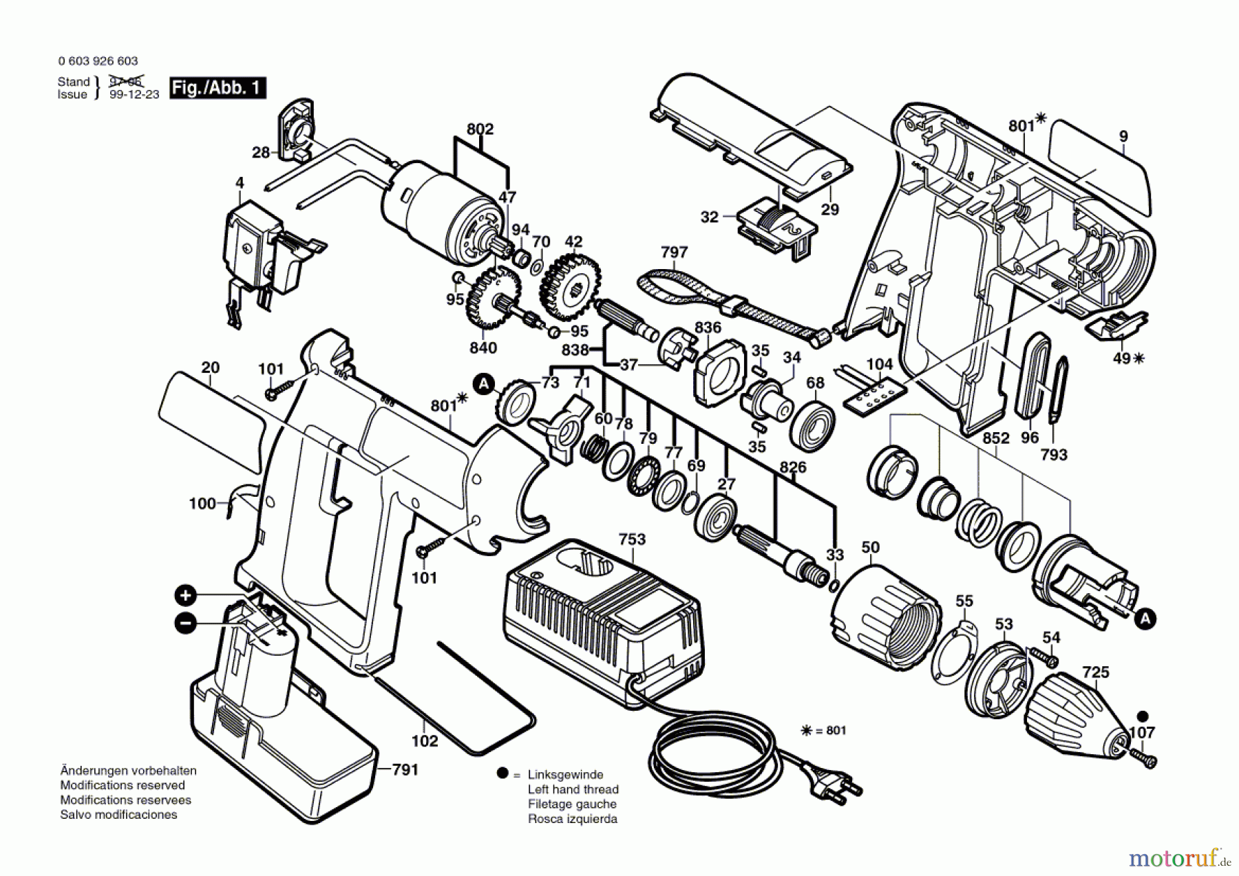  Bosch Akku Werkzeug Akku-Schlagbohrmaschine PSB 9,6 VES-2 Seite 1