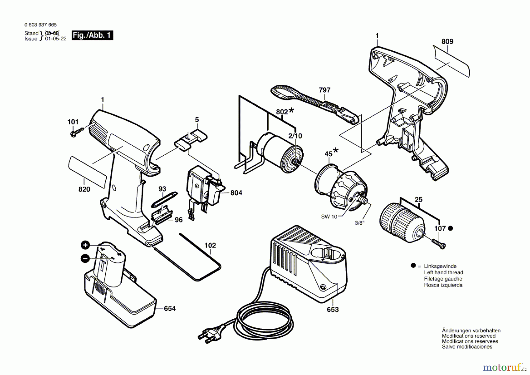  Bosch Akku Werkzeug Akku-Schrauber PSR 96 Seite 1