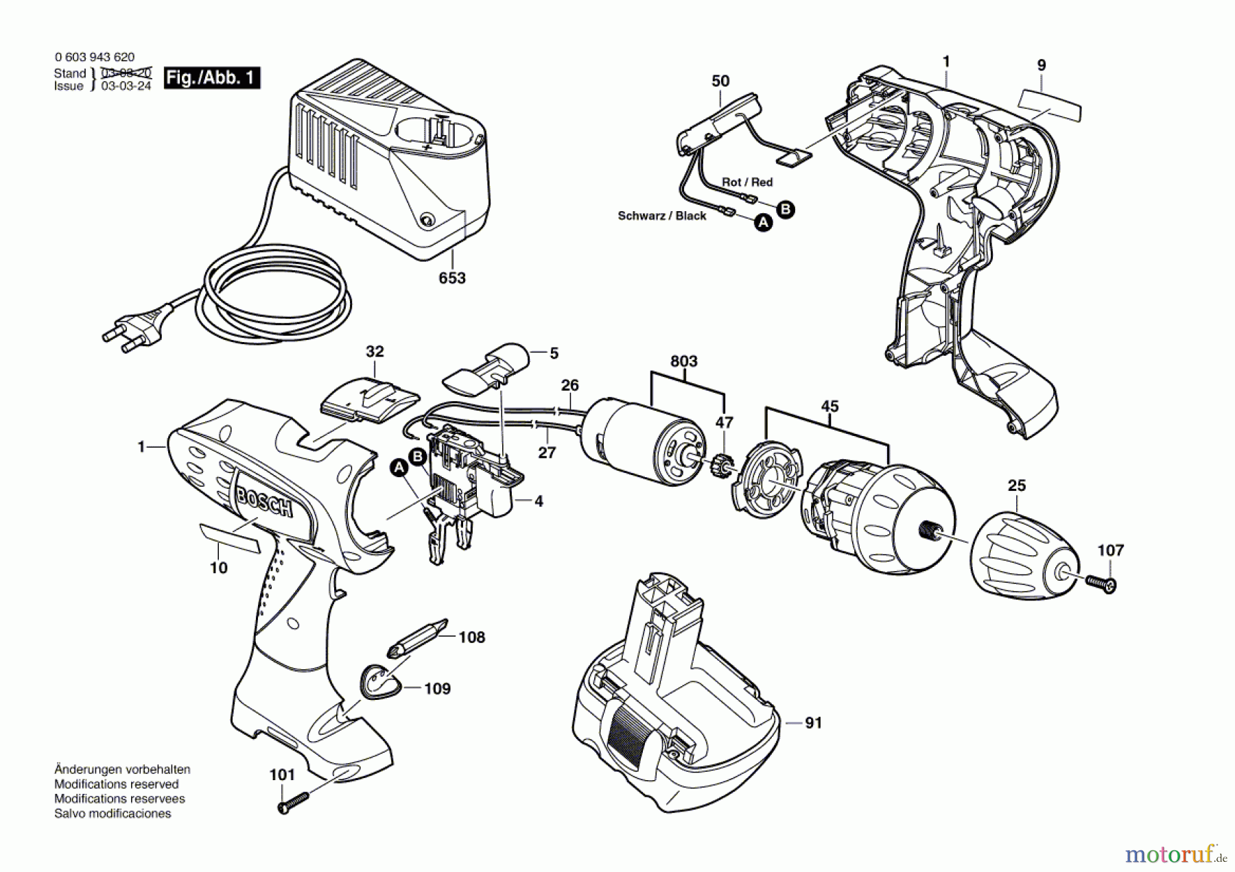  Bosch Werkzeug Schlagbohrmaschine PSR 9,6 VE-2 Seite 1