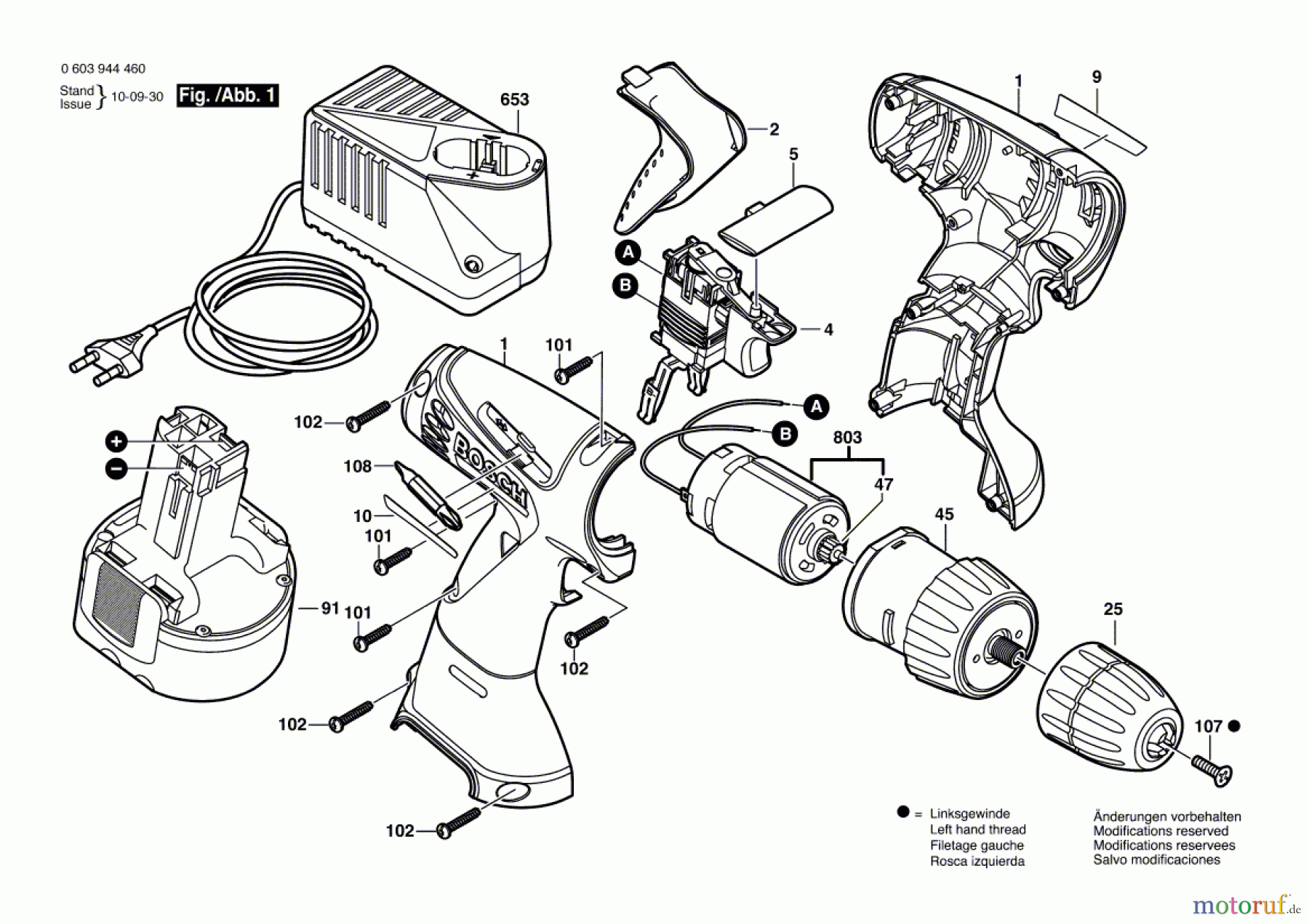  Bosch Akku Werkzeug Akku-Bohrmaschine PSR 1440 Seite 1