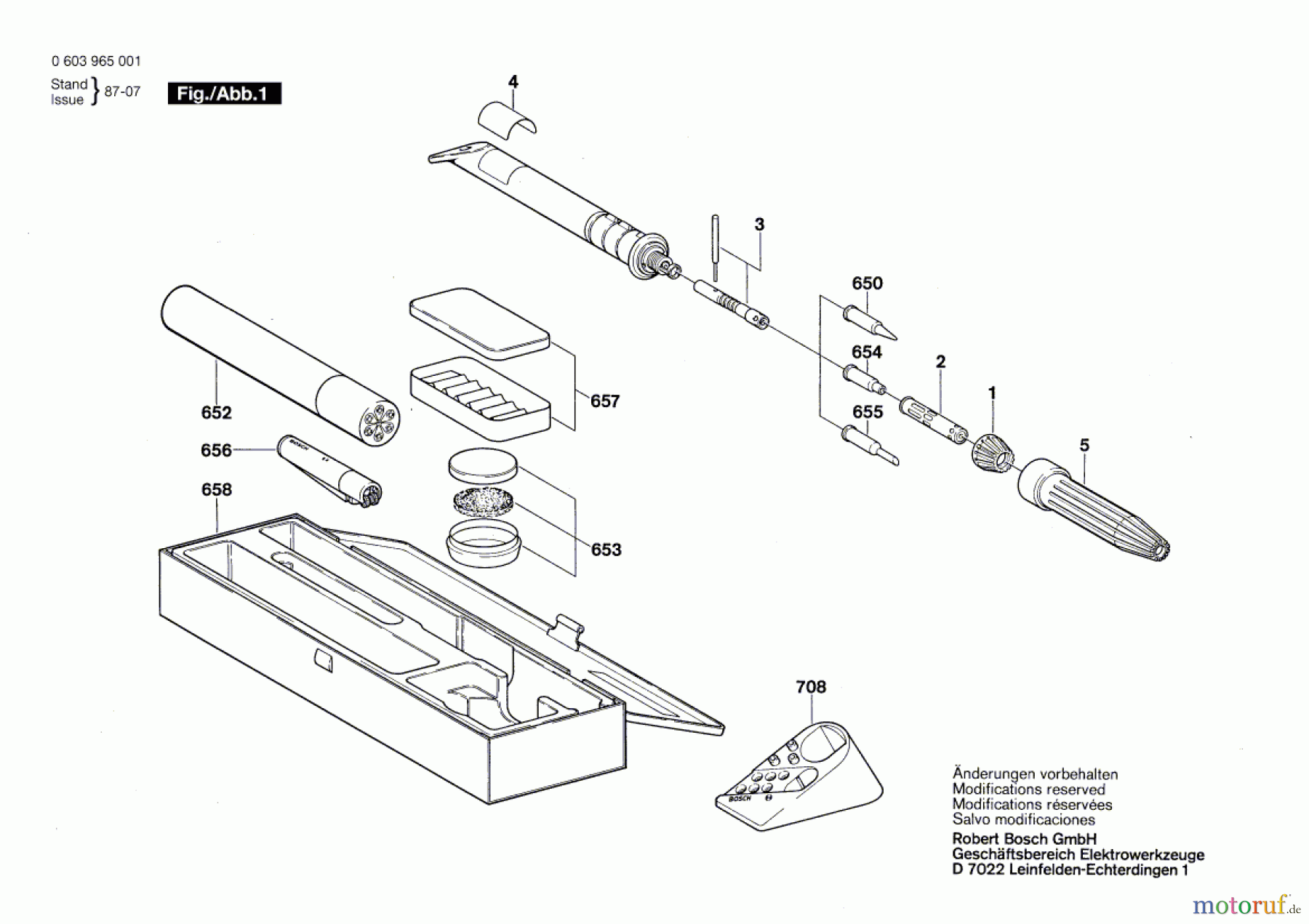  Bosch Werkzeug Gaslöter MGL 1300 Seite 1