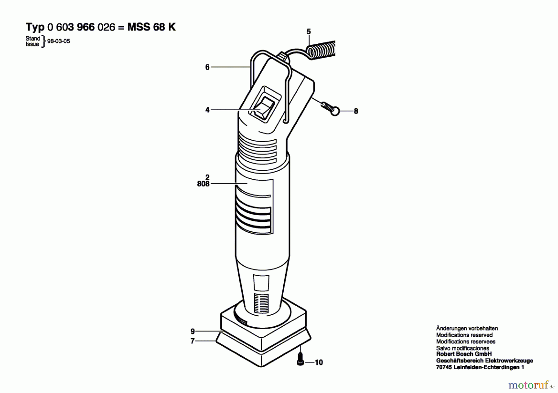  Bosch Werkzeug Schwingschleifer MSS 68 K Seite 1
