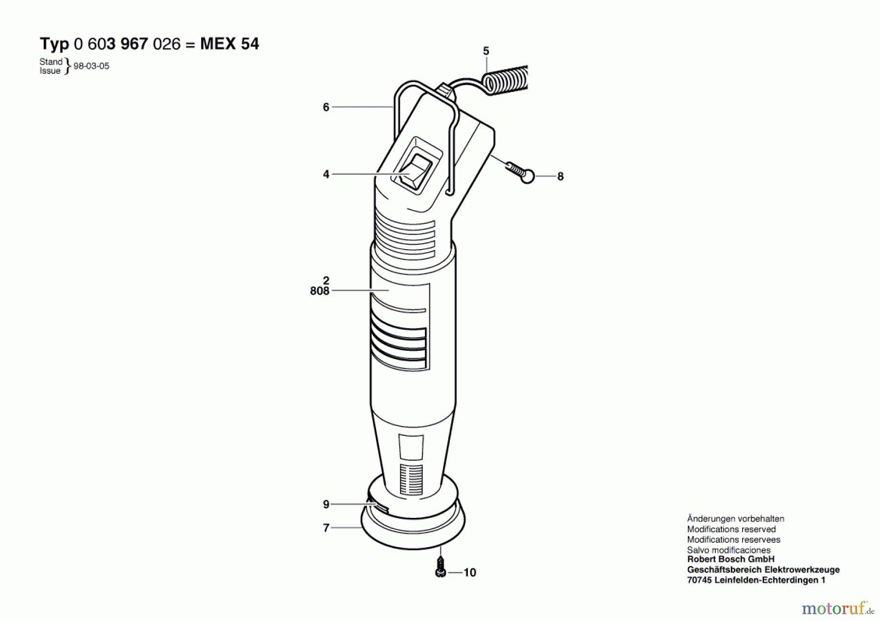  Bosch Werkzeug Hw-Exzenterschleifer MEX 54 Seite 1