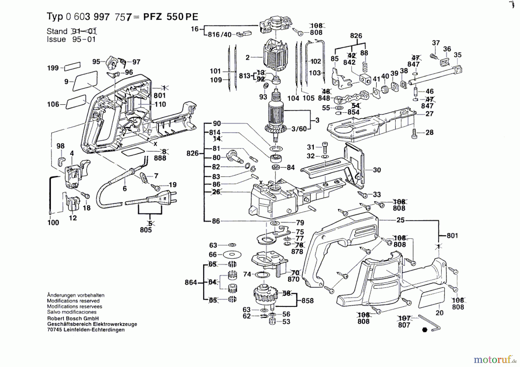  Bosch Werkzeug Pendelfuchsschwanz PFZ 550 PE Seite 1