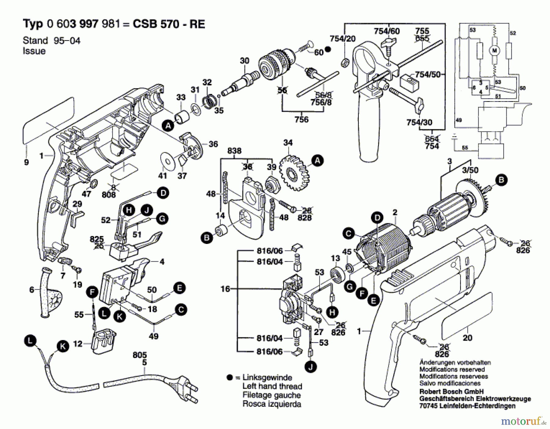  Bosch Werkzeug Schlagbohrmaschine CSB 570 RE Seite 1