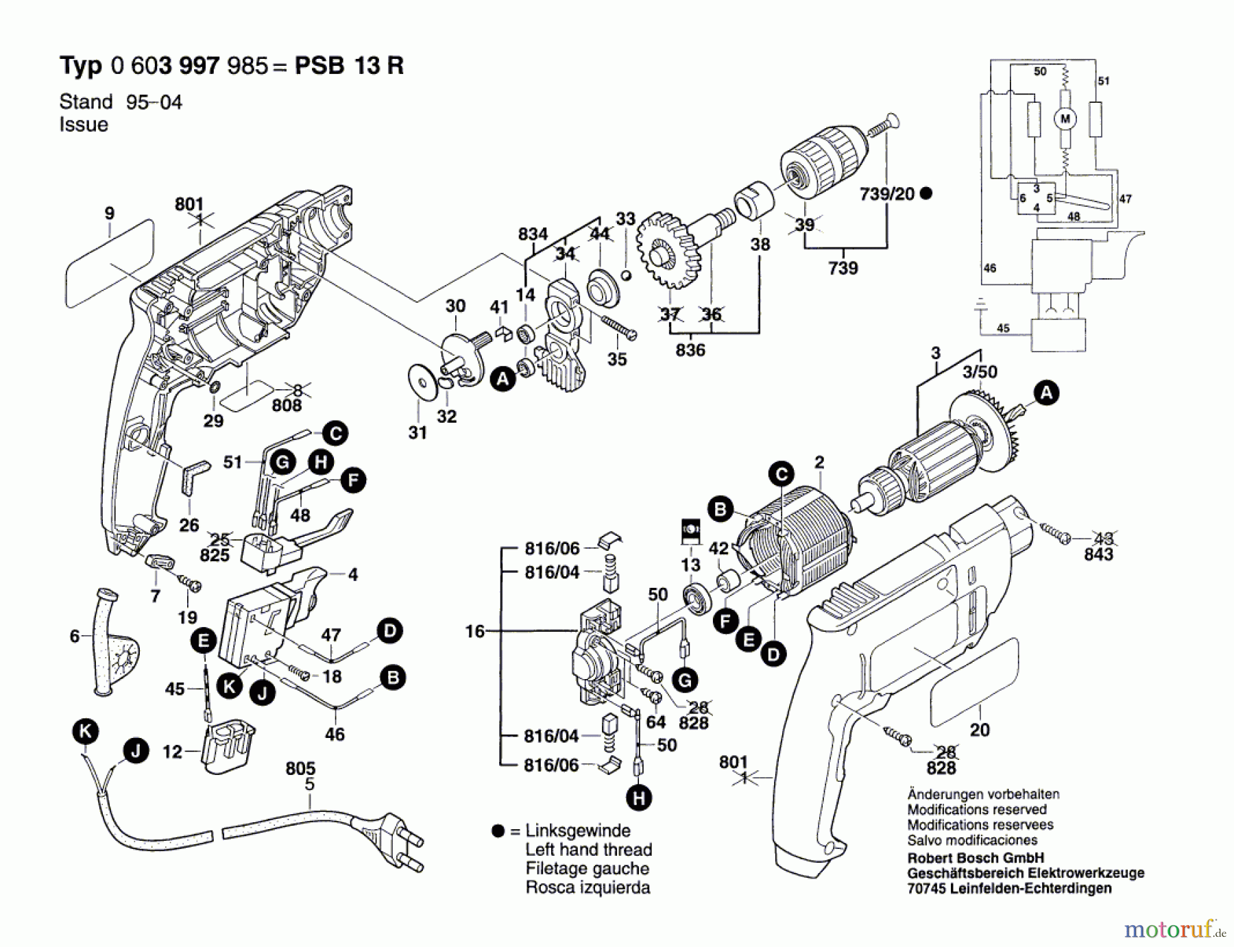  Bosch Werkzeug Schlagbohrmaschine PSB 13 R Seite 1