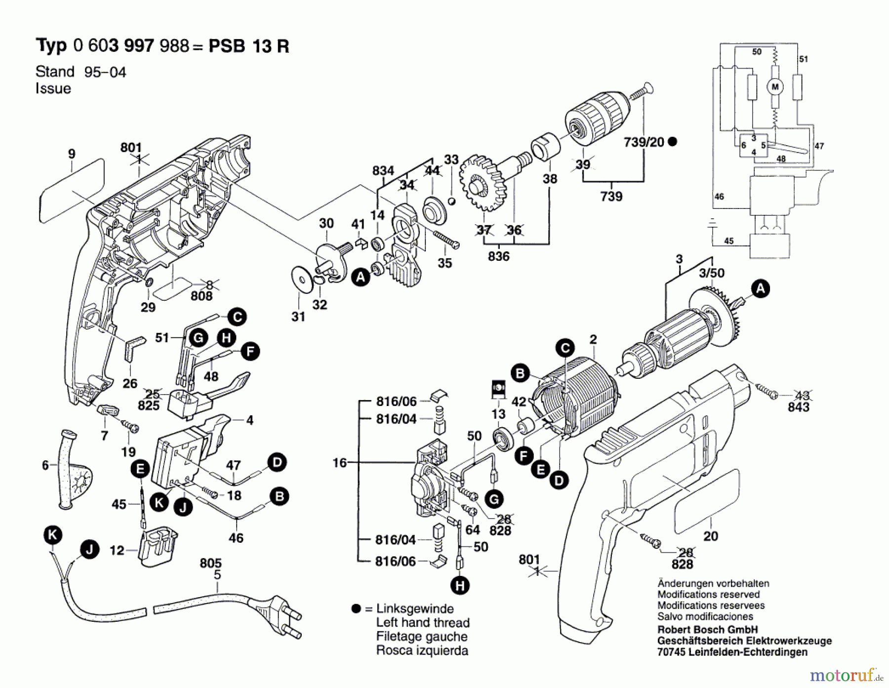  Bosch Werkzeug Schlagbohrmaschine PSB 13 R Seite 1