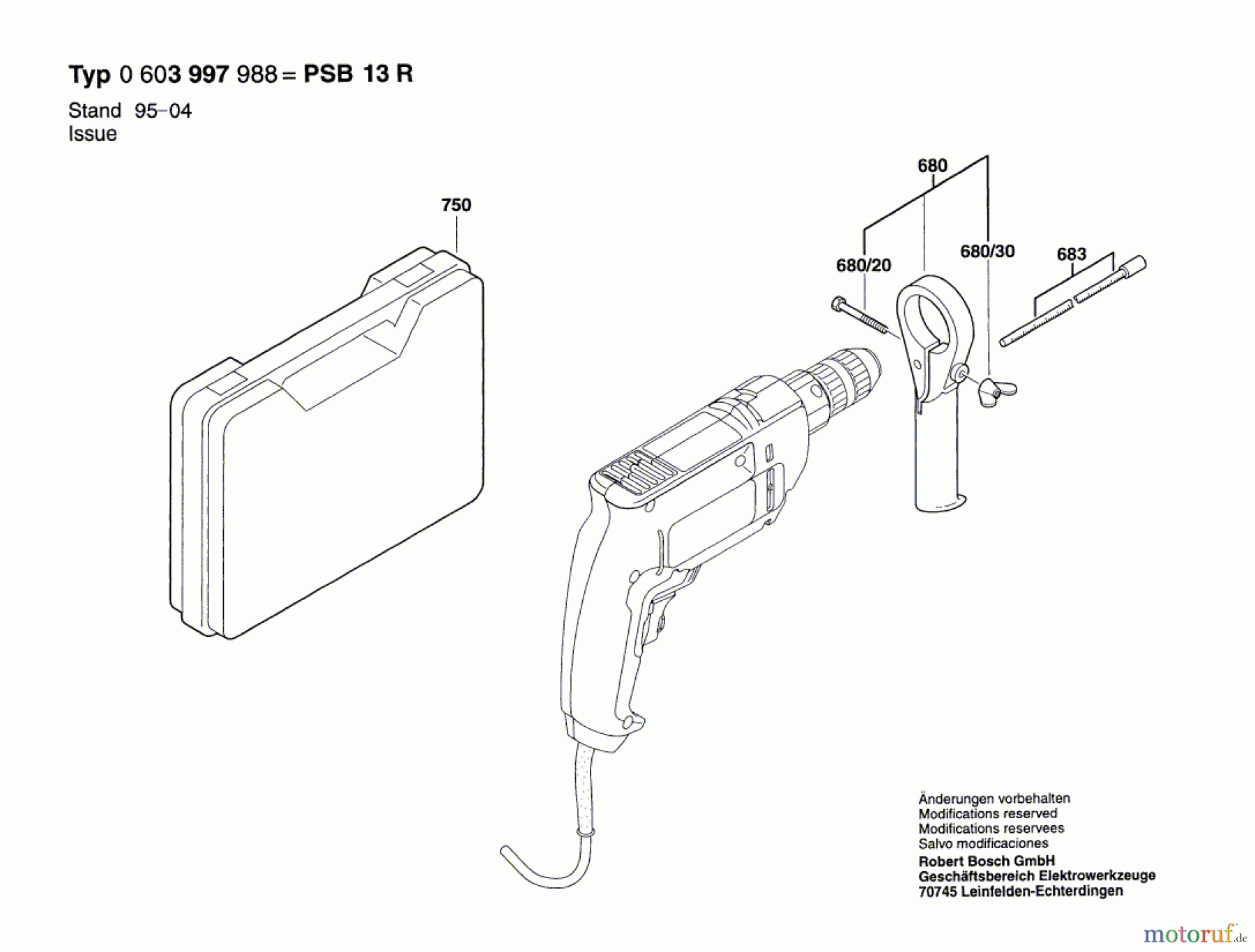  Bosch Werkzeug Schlagbohrmaschine PSB 13 R Seite 2