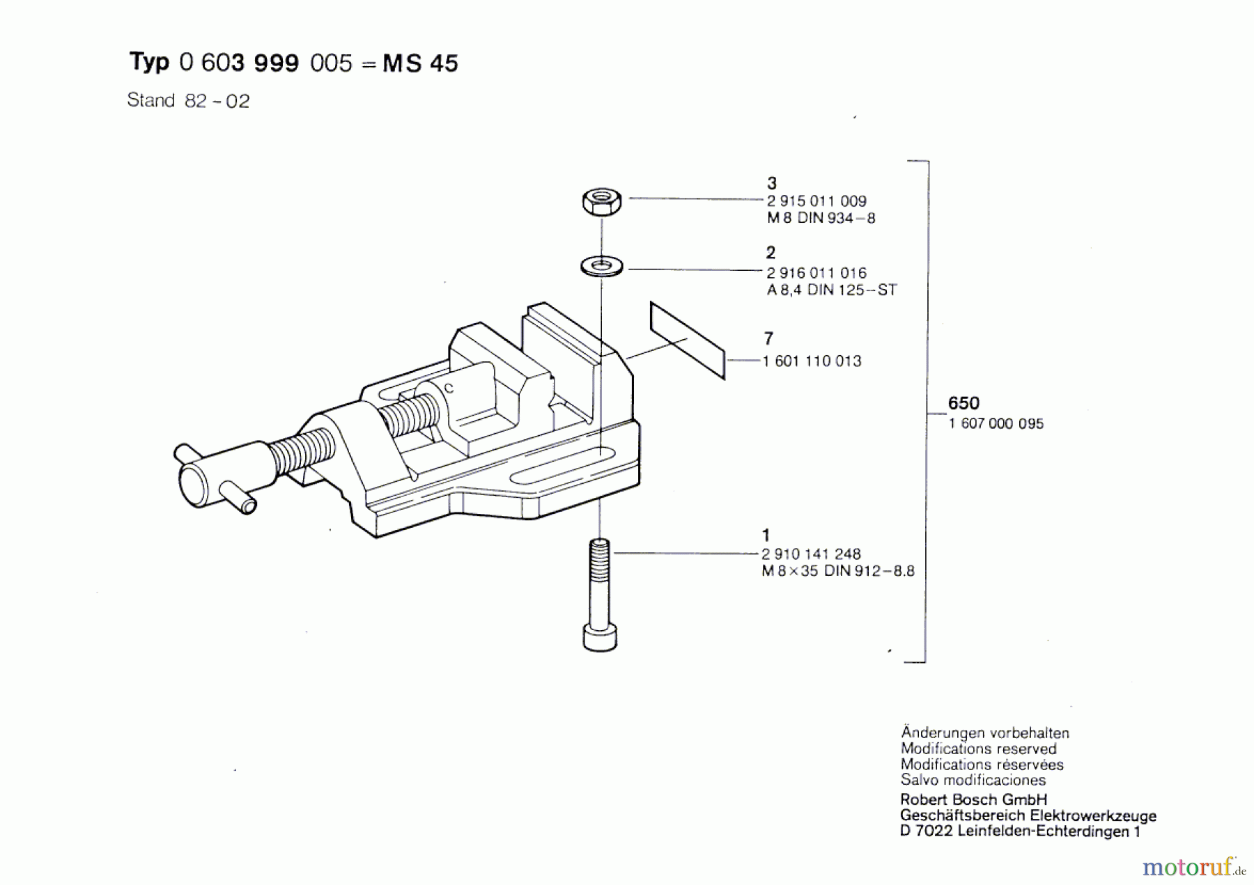  Bosch Werkzeug Maschinenschraubstock MS 48 Seite 1