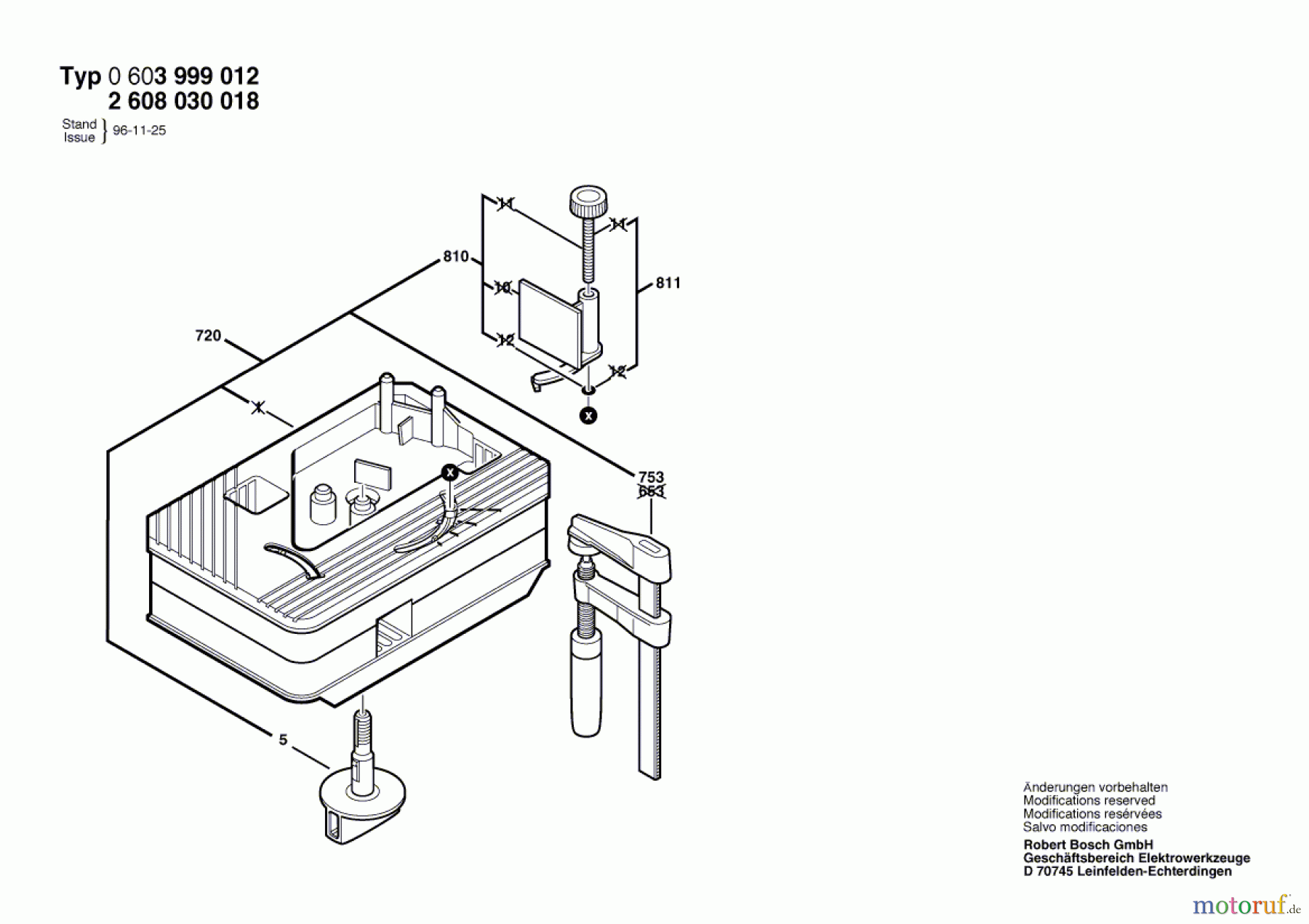  Bosch Werkzeug Untergestell ---- Seite 1