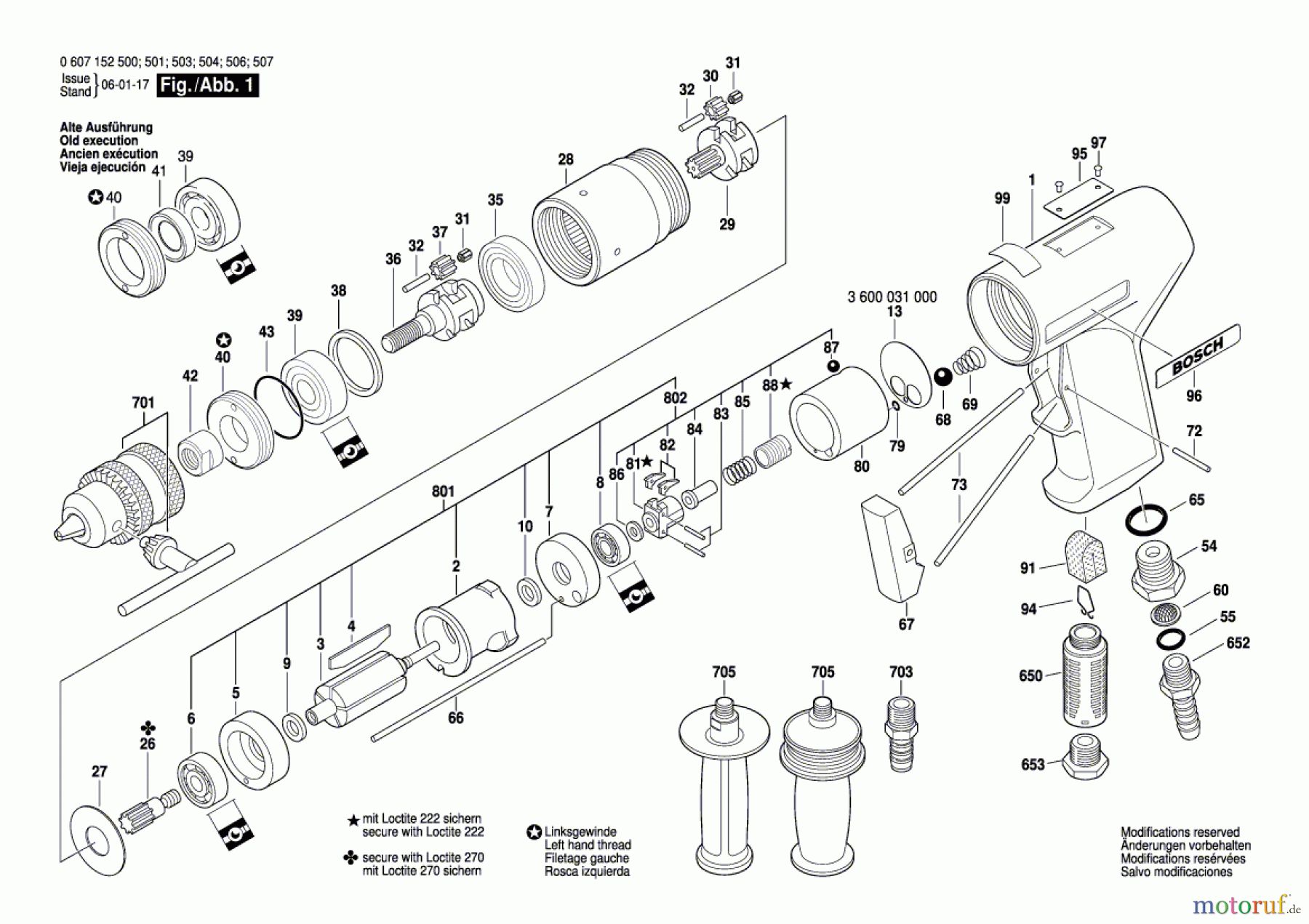  Bosch Werkzeug Bohrmaschine 550 WATT-SERIE Seite 1