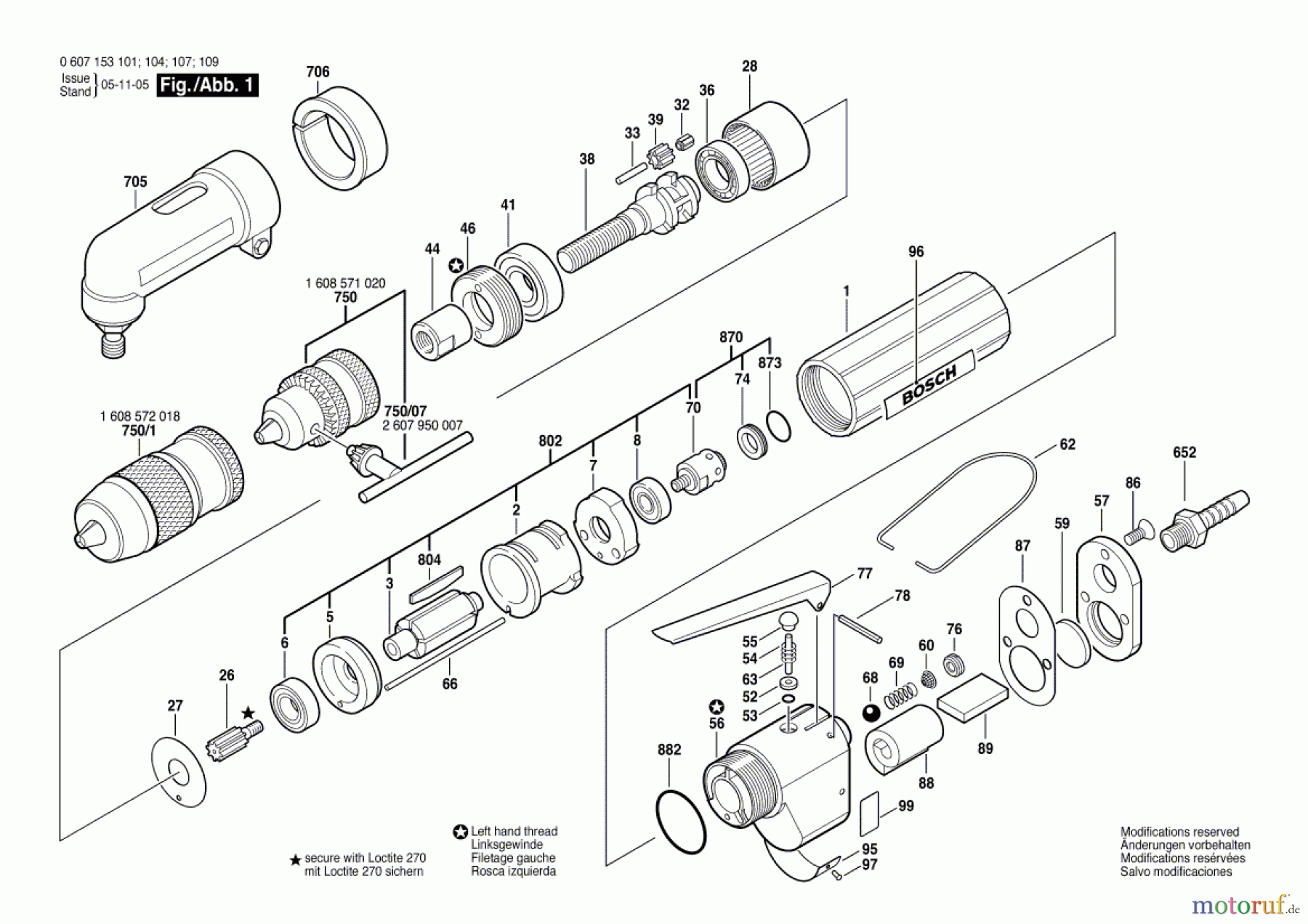  Bosch Werkzeug Bohrmaschine 180 WATT-SERIE Seite 1