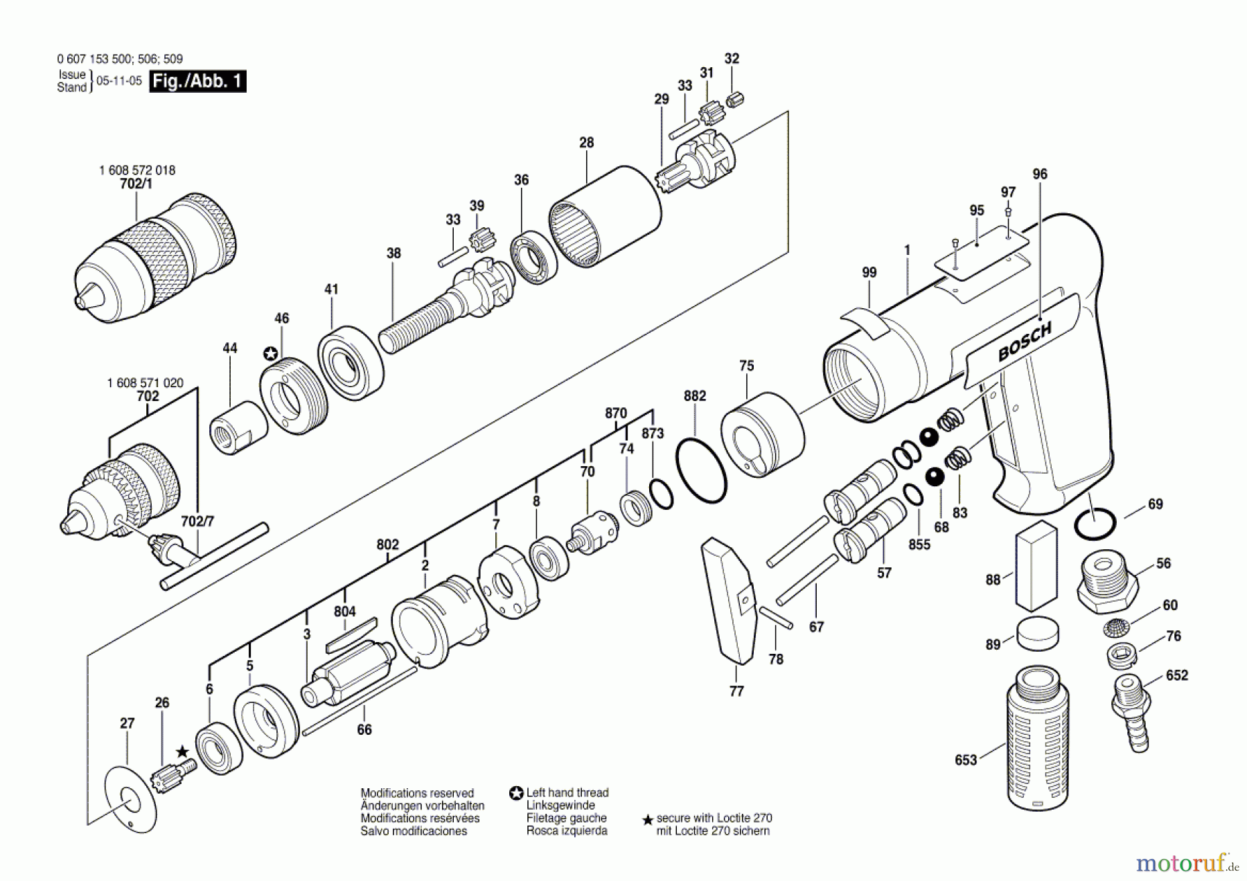 Bosch Werkzeug Bohrmaschine 180 WATT-SERIE Seite 1