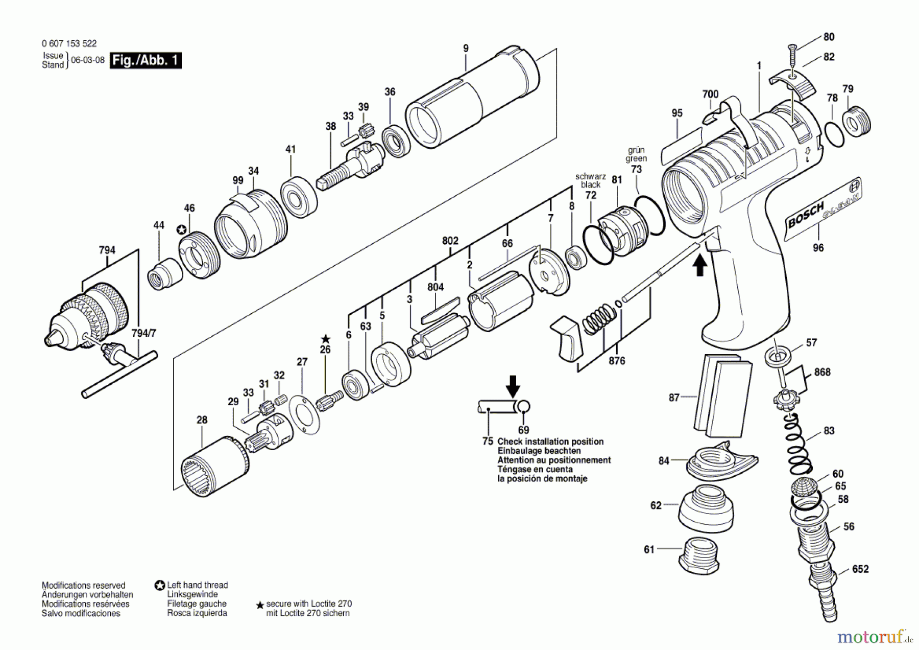  Bosch Werkzeug Pw-Bohrmaschine-Ind 180 WATT-SERIE Seite 1