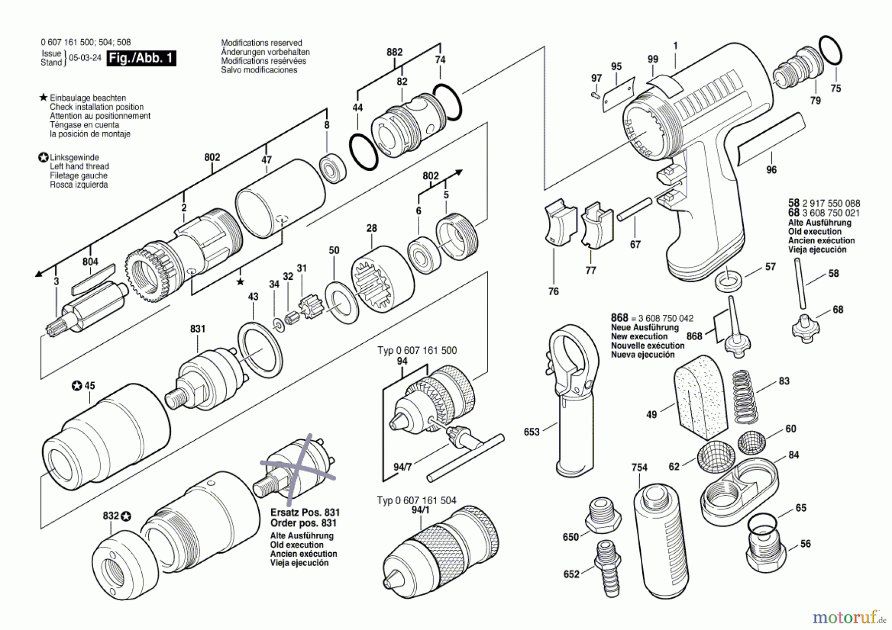  Bosch Werkzeug Pw-Bohrmaschine-Ind 400 WATT-SERIE Seite 1