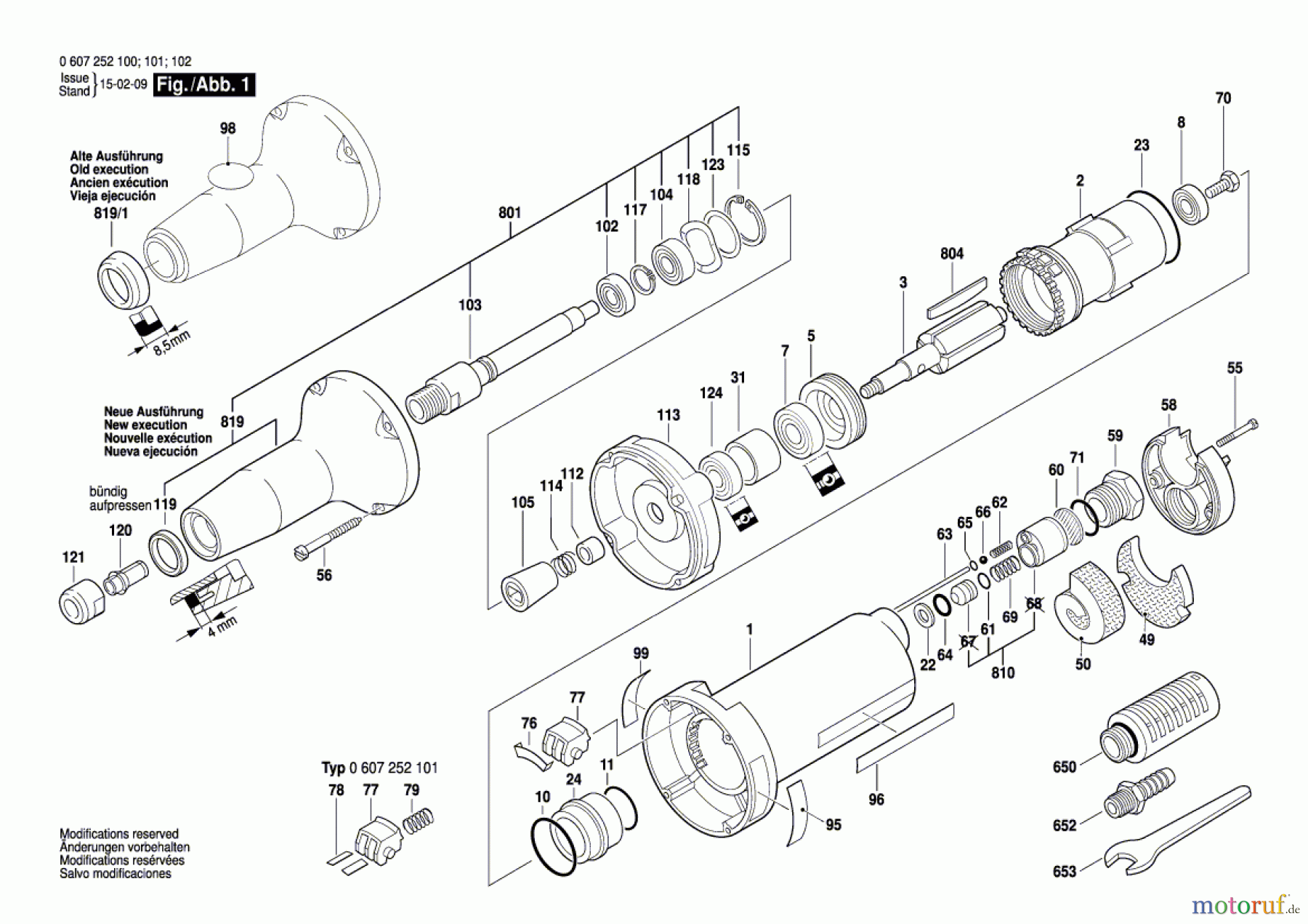  Bosch Werkzeug Hf-Geradschleifer GERADSCHLEIFER 550 WATT-SERIE Seite 1
