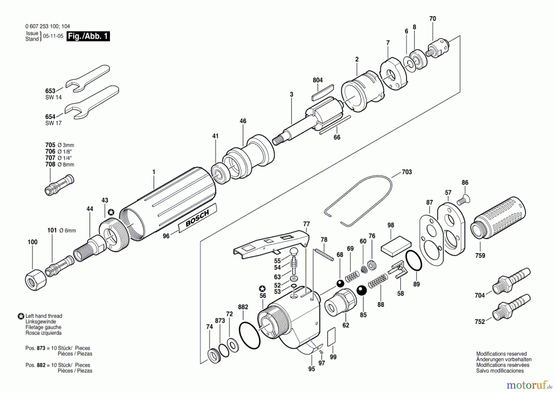  Bosch Werkzeug Pw-Geradschleifer 180 WATT-SERIE Seite 1