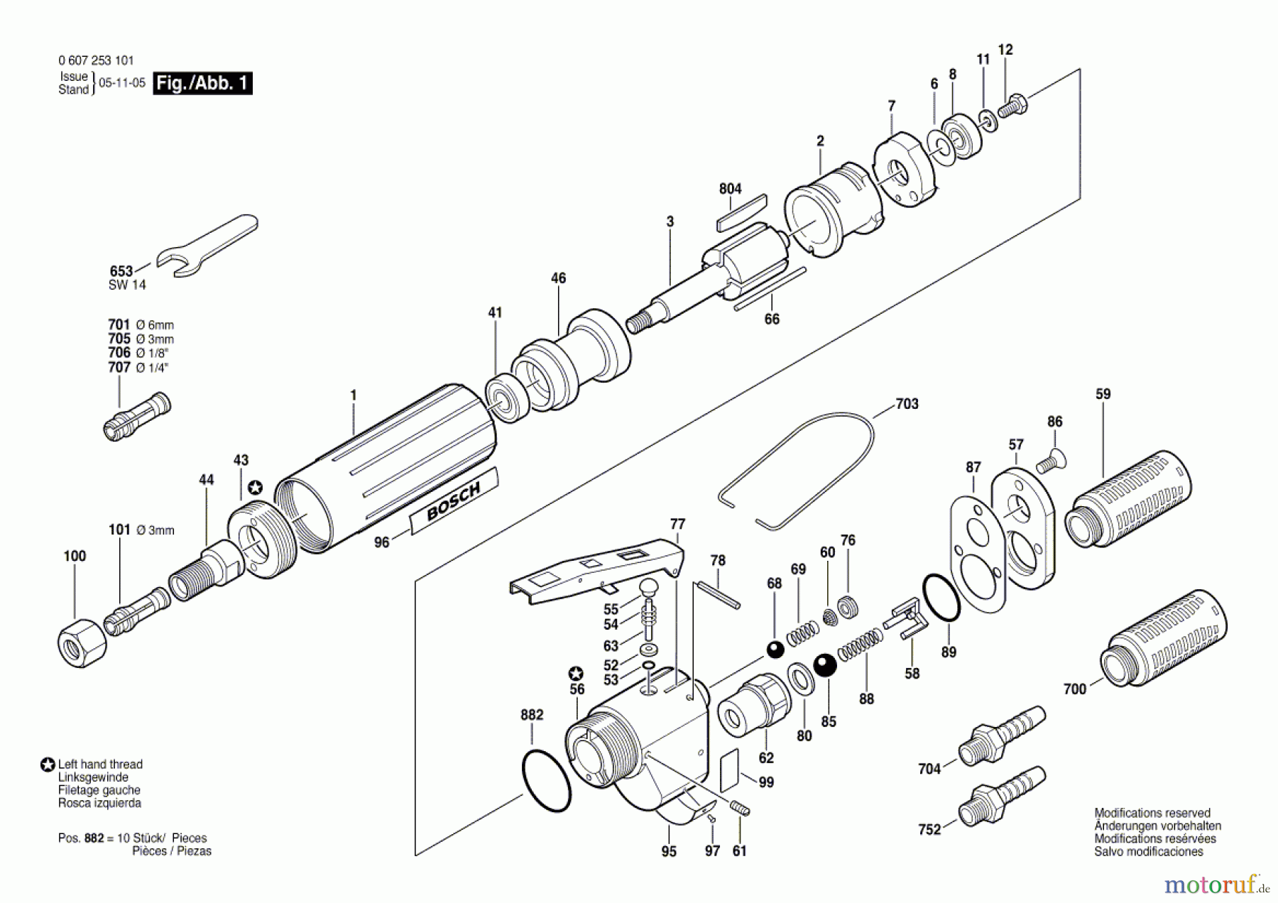  Bosch Werkzeug Pw-Geradschleifer 180 WATT-SERIE Seite 1