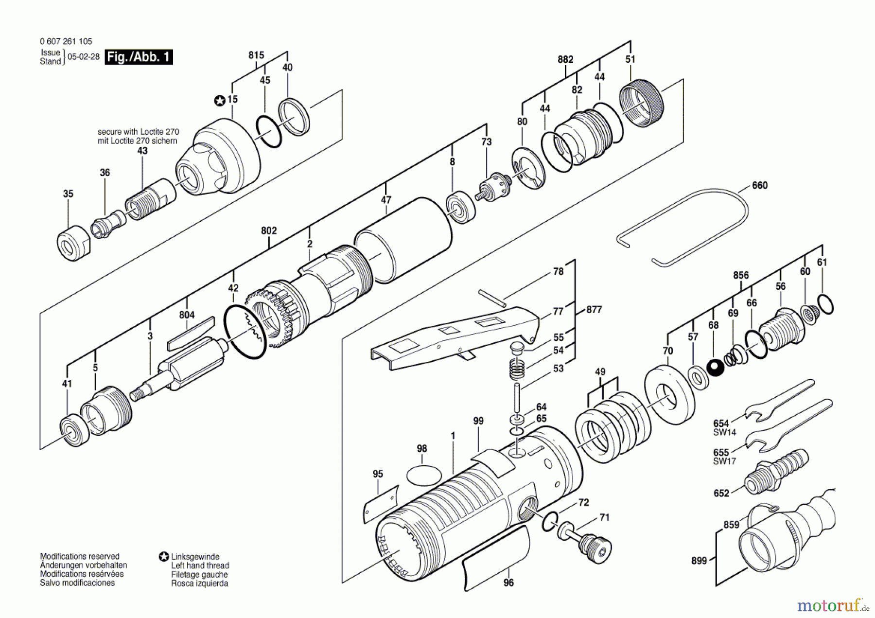  Bosch Werkzeug Pw-Geradschleifer 400 WATT-SERIE Seite 1