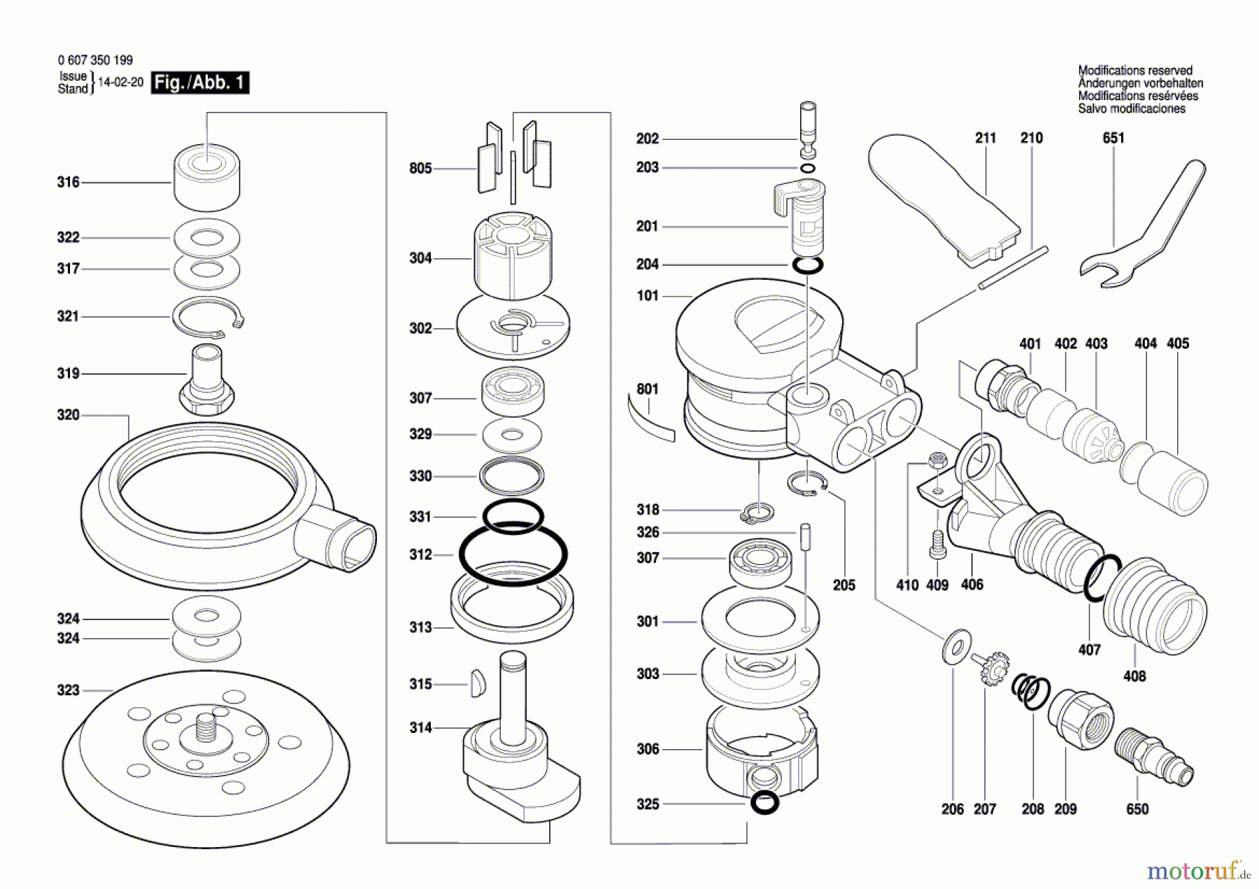  Bosch Werkzeug Exzenterschleifer DEX 150-2,5 Seite 1