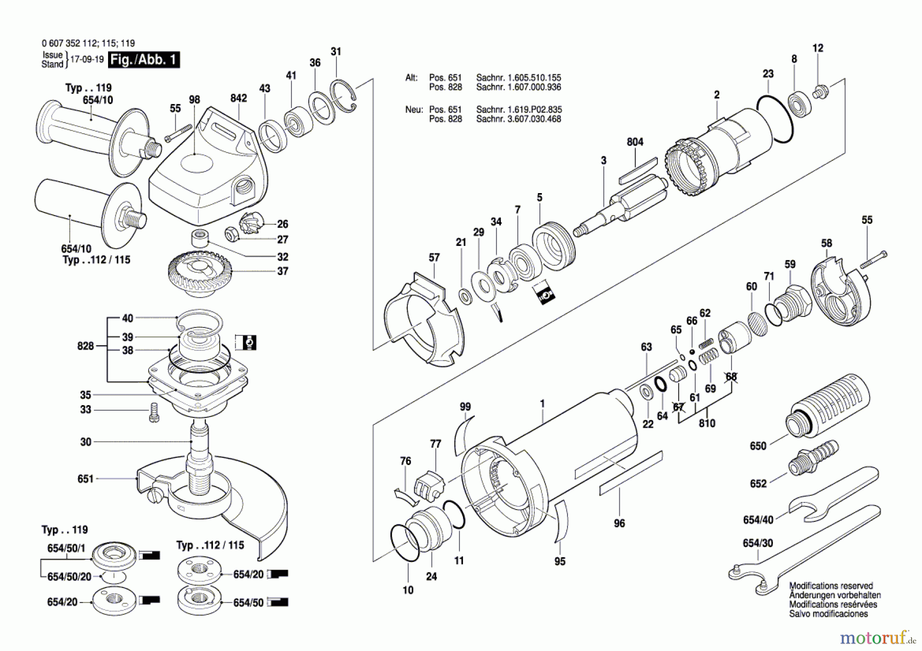  Bosch Werkzeug Pw-Winkelschleifer 550 WATT-SERIE Seite 1