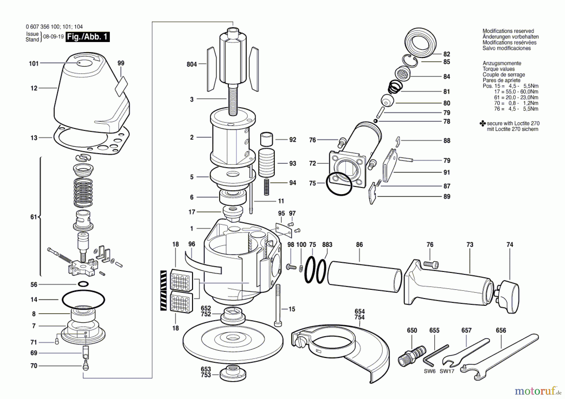  Bosch Werkzeug Pw-Vertikalschleifer 3.5 KW Seite 1