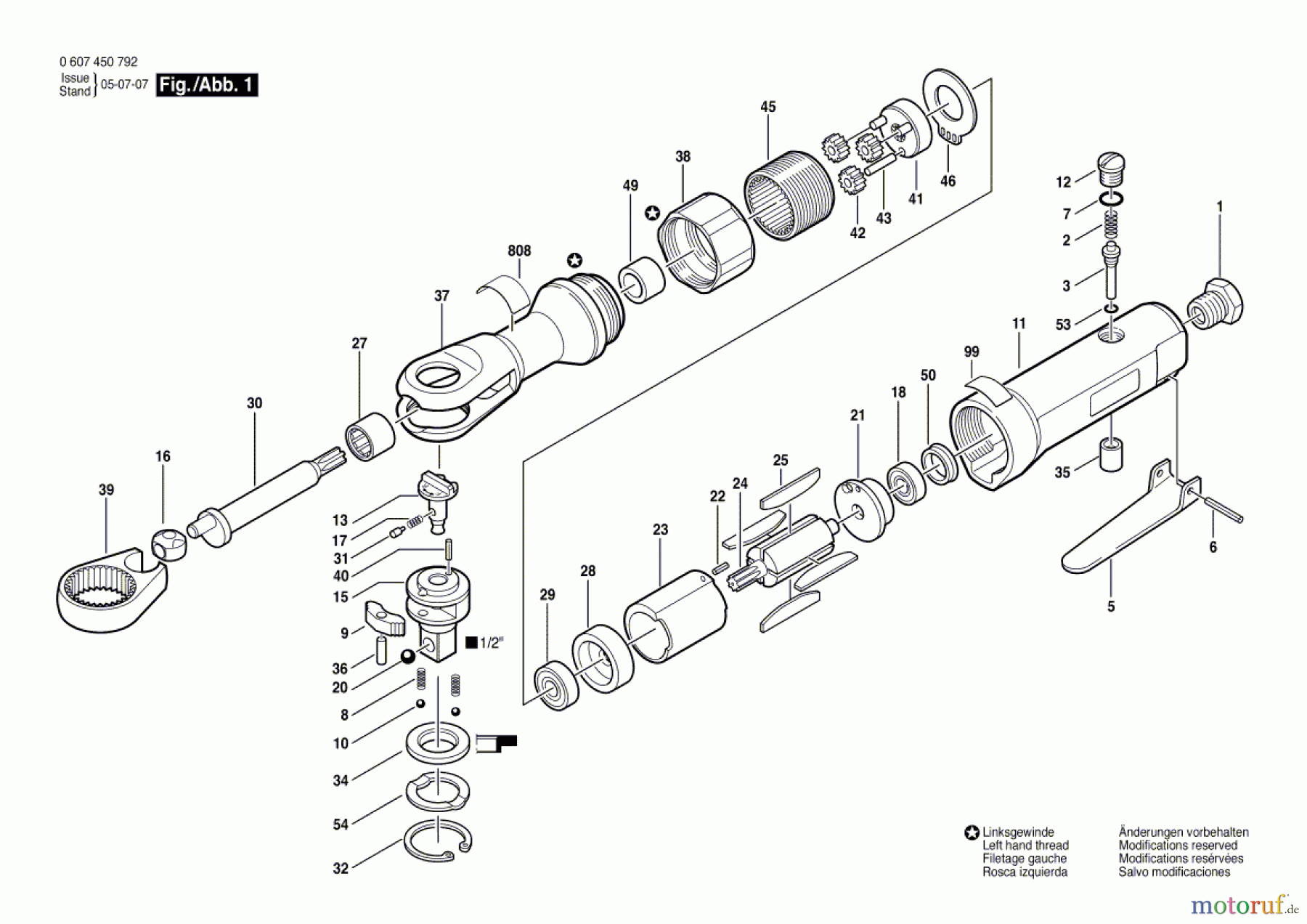  Bosch Werkzeug Pw-Ratschenschrauber ---- Seite 1