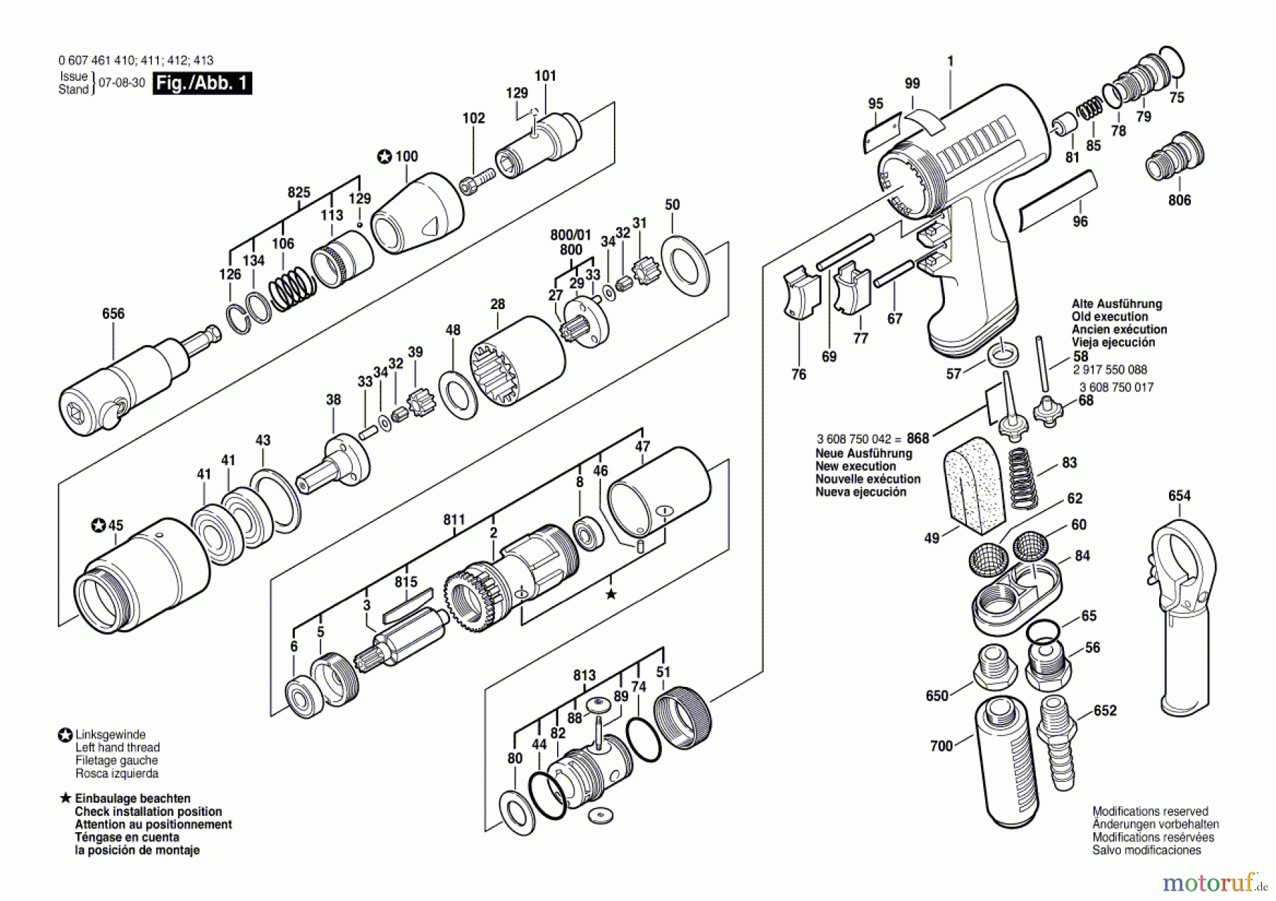  Bosch Werkzeug Gewindeschneider 400 WATT-SERIE Seite 1