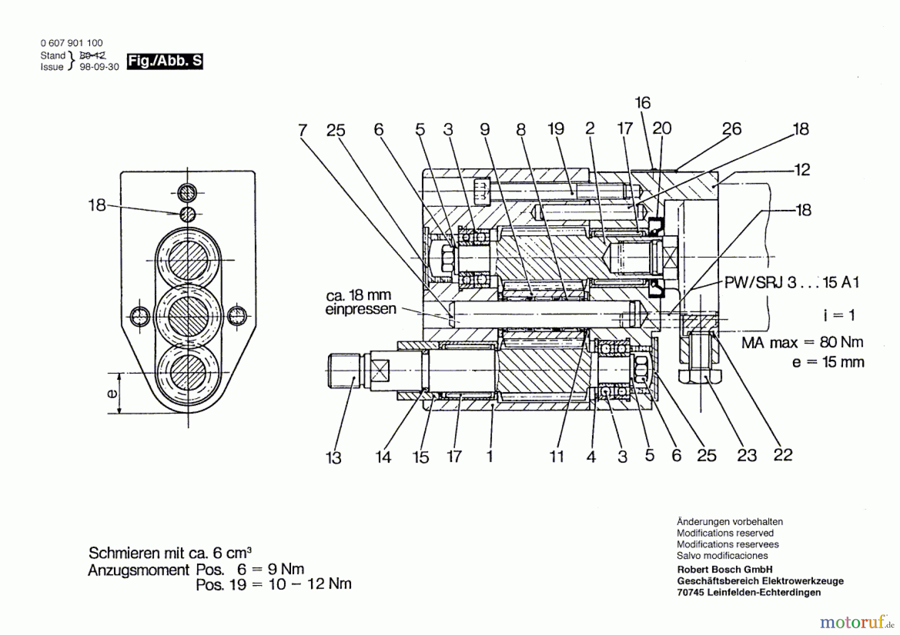  Bosch Werkzeug Vorsatzgetriebe ---- Seite 1