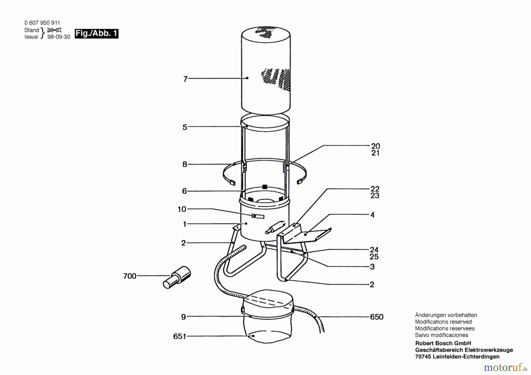  Bosch Werkzeug Staubabscheider ---- Seite 1