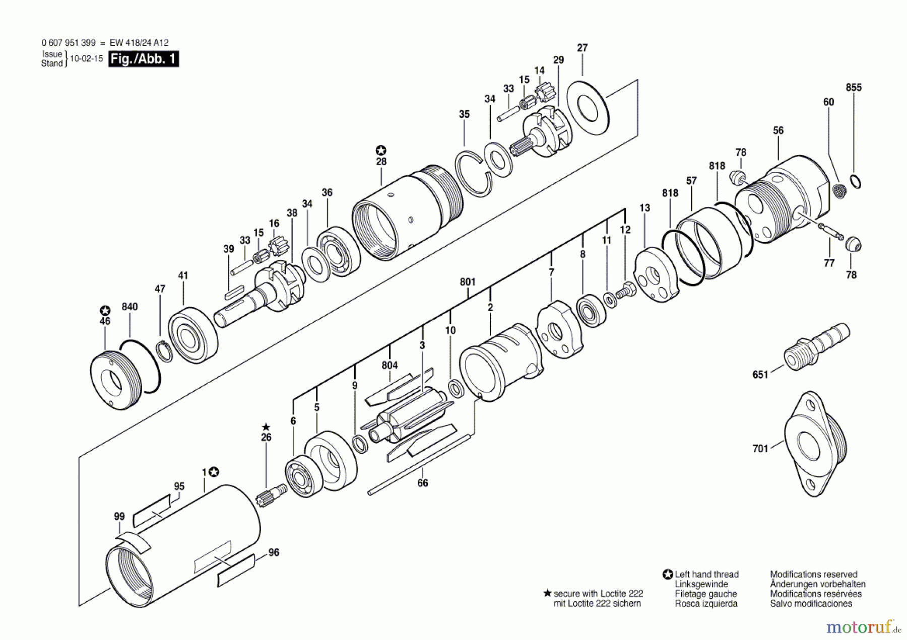  Bosch Werkzeug Druckluftmotor 370 WATT-SERIE Seite 1
