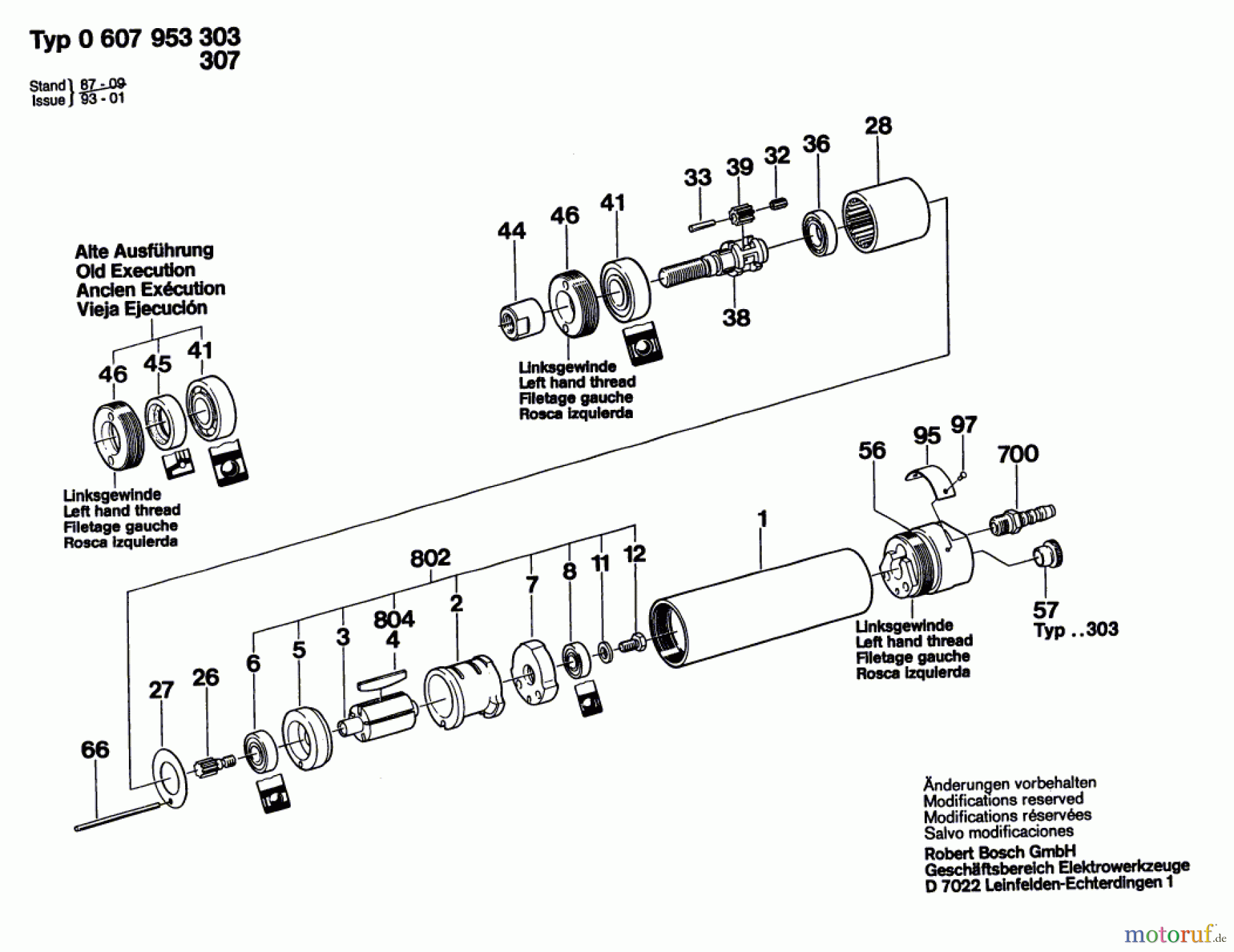  Bosch Werkzeug Einbaumotor 180 WATT-SERIE Seite 1