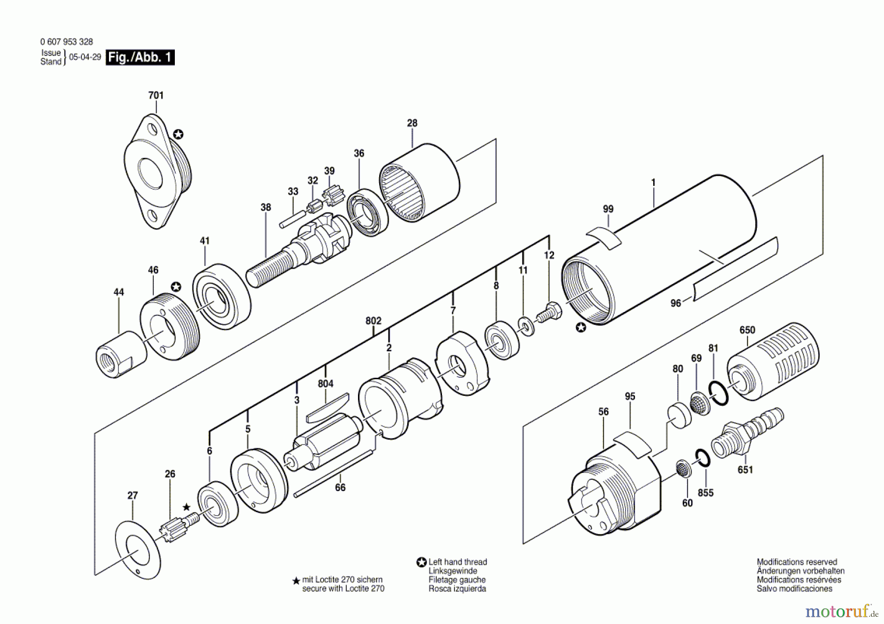  Bosch Werkzeug Einbaumotor 180 WATT-SERIE Seite 1