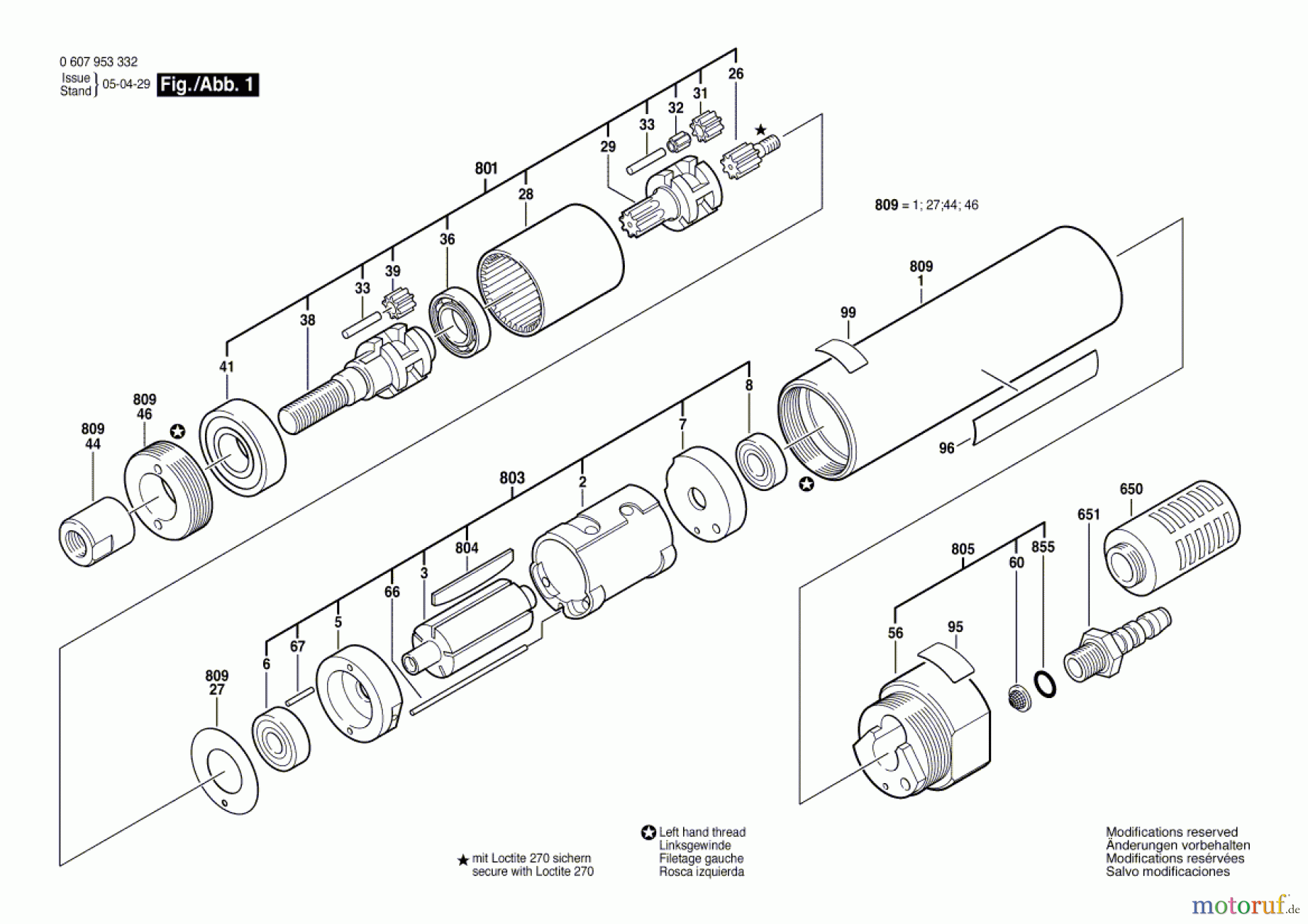  Bosch Werkzeug Einbaumotor 180 WATT-SERIE Seite 1
