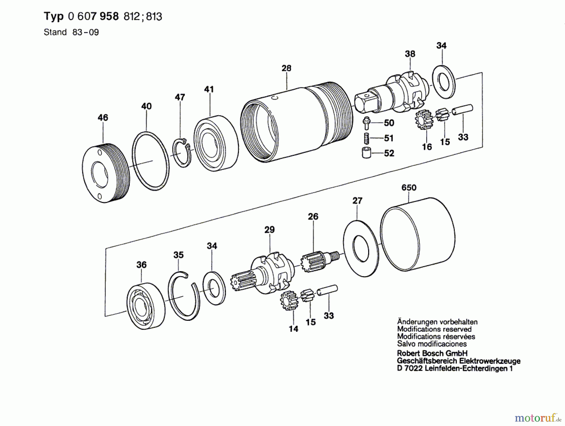  Bosch Werkzeug Planetengetriebe 370 WATT-SERIE Seite 1
