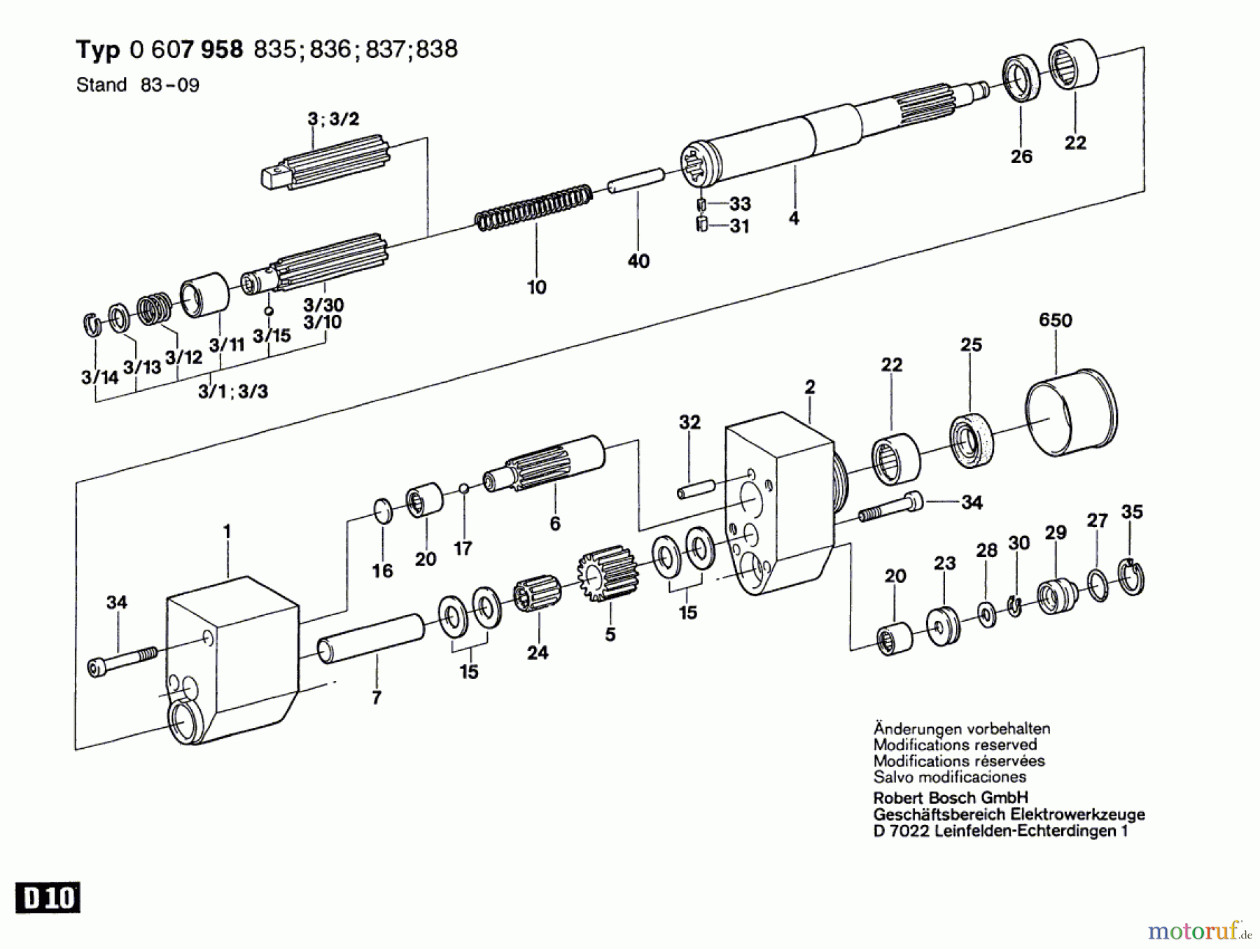  Bosch Werkzeug Vorsatzgetriebe ---- Seite 1