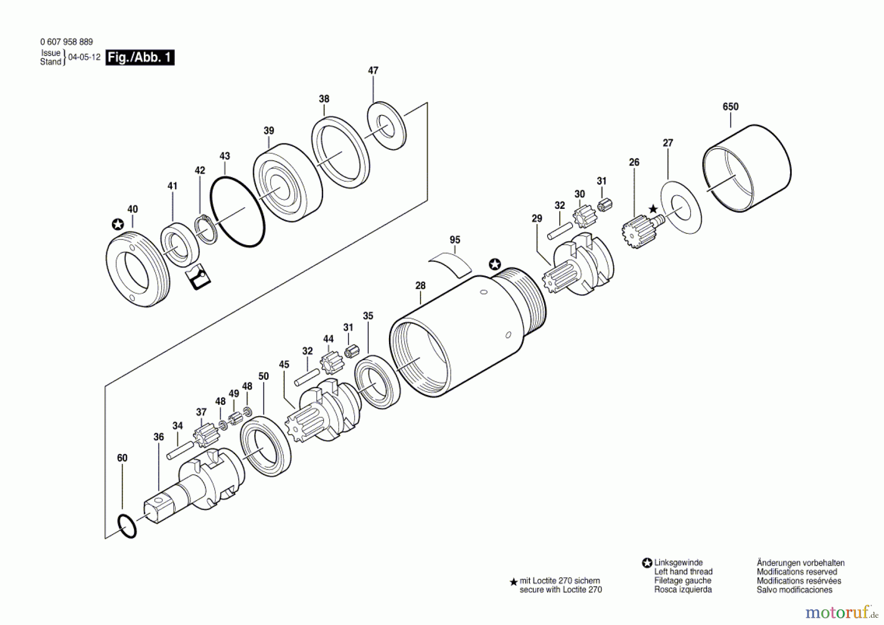  Bosch Werkzeug Planetengetriebe 740 WATT-SERIE Seite 1