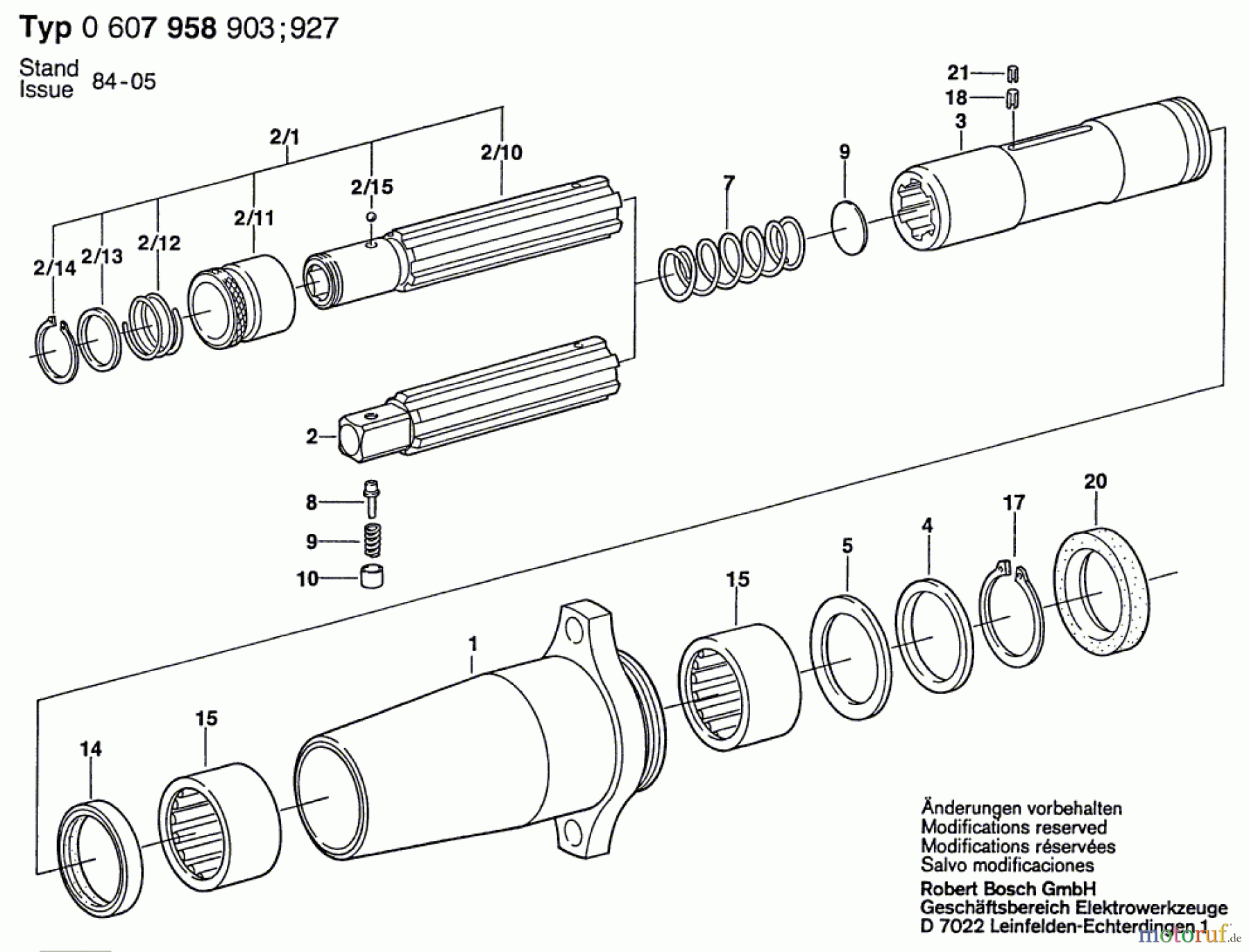  Bosch Werkzeug Spindellager ---- Seite 1