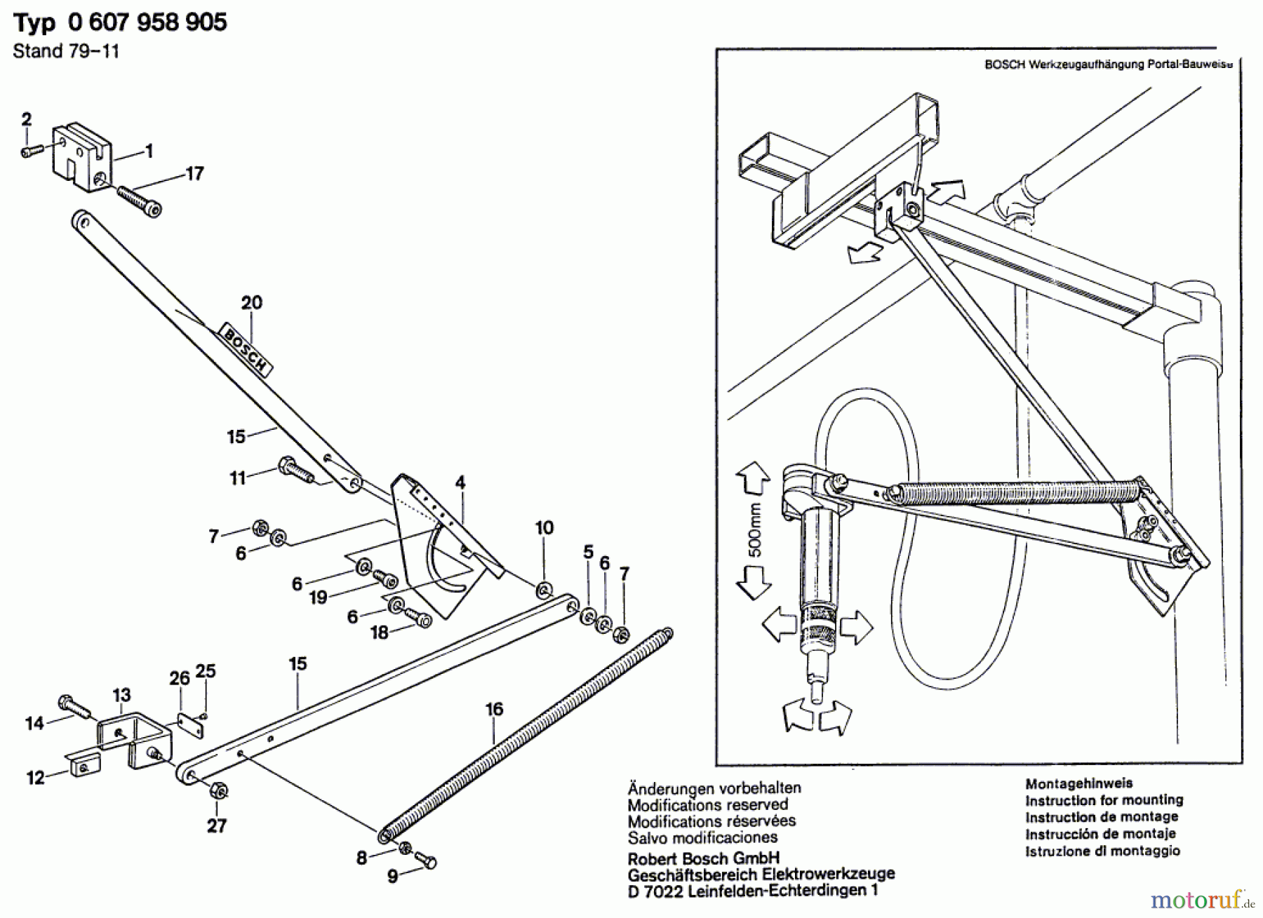  Bosch Werkzeug Aufhängevorrichtung ---- Seite 1