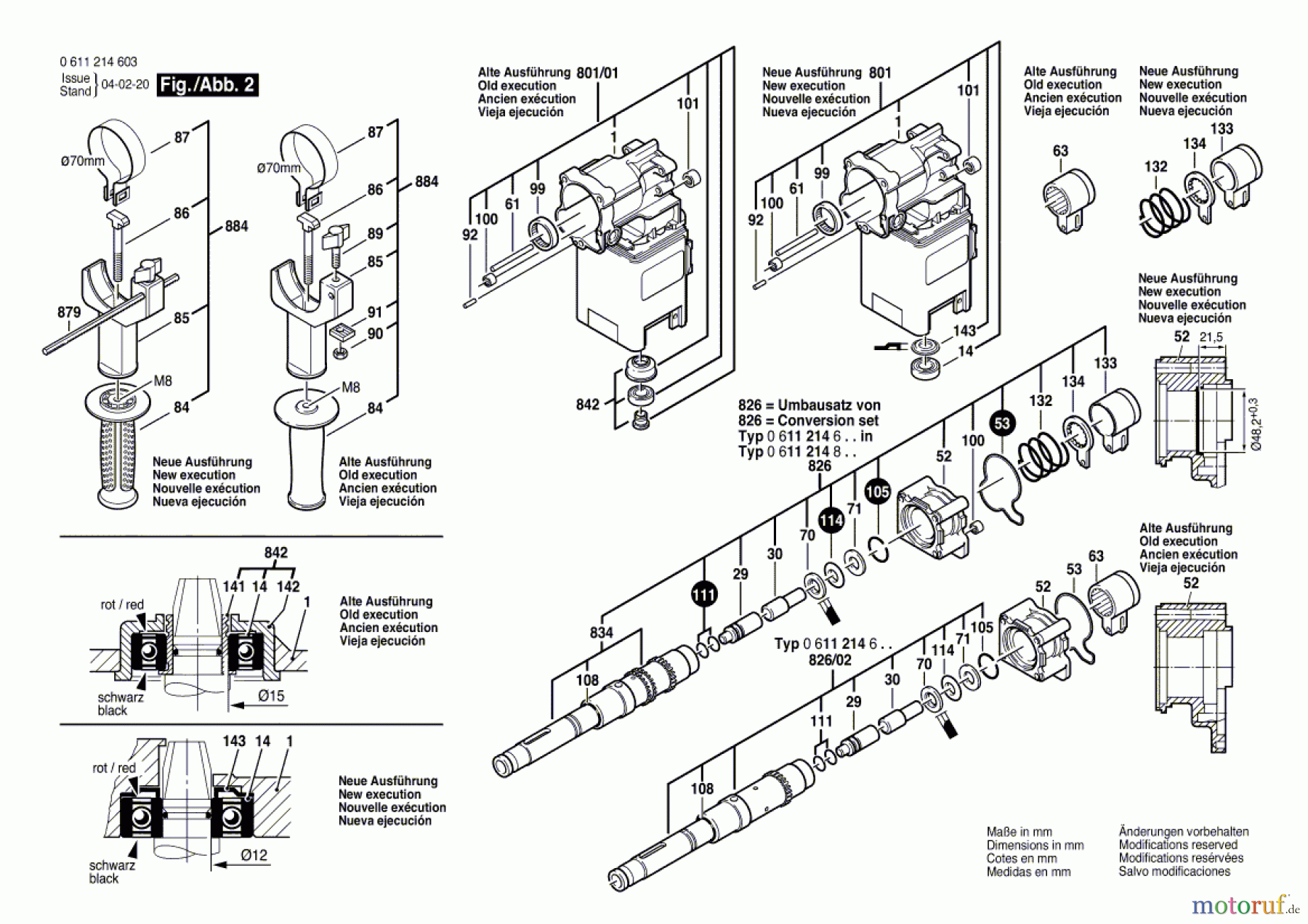  Bosch Werkzeug Bohrhammer GBH 8/65 DCE Seite 2