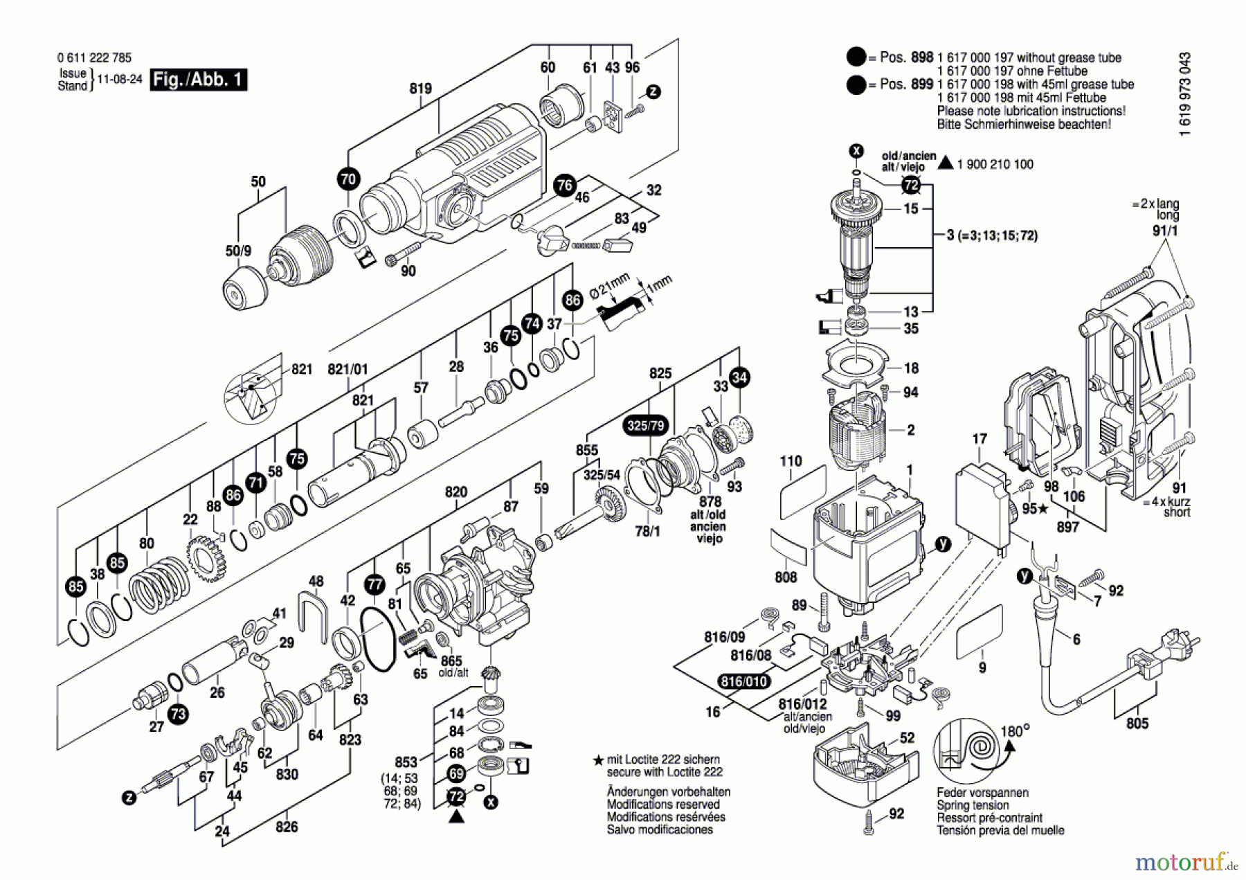  Bosch Werkzeug Bohrhammer BHE 4-30 CE Seite 1
