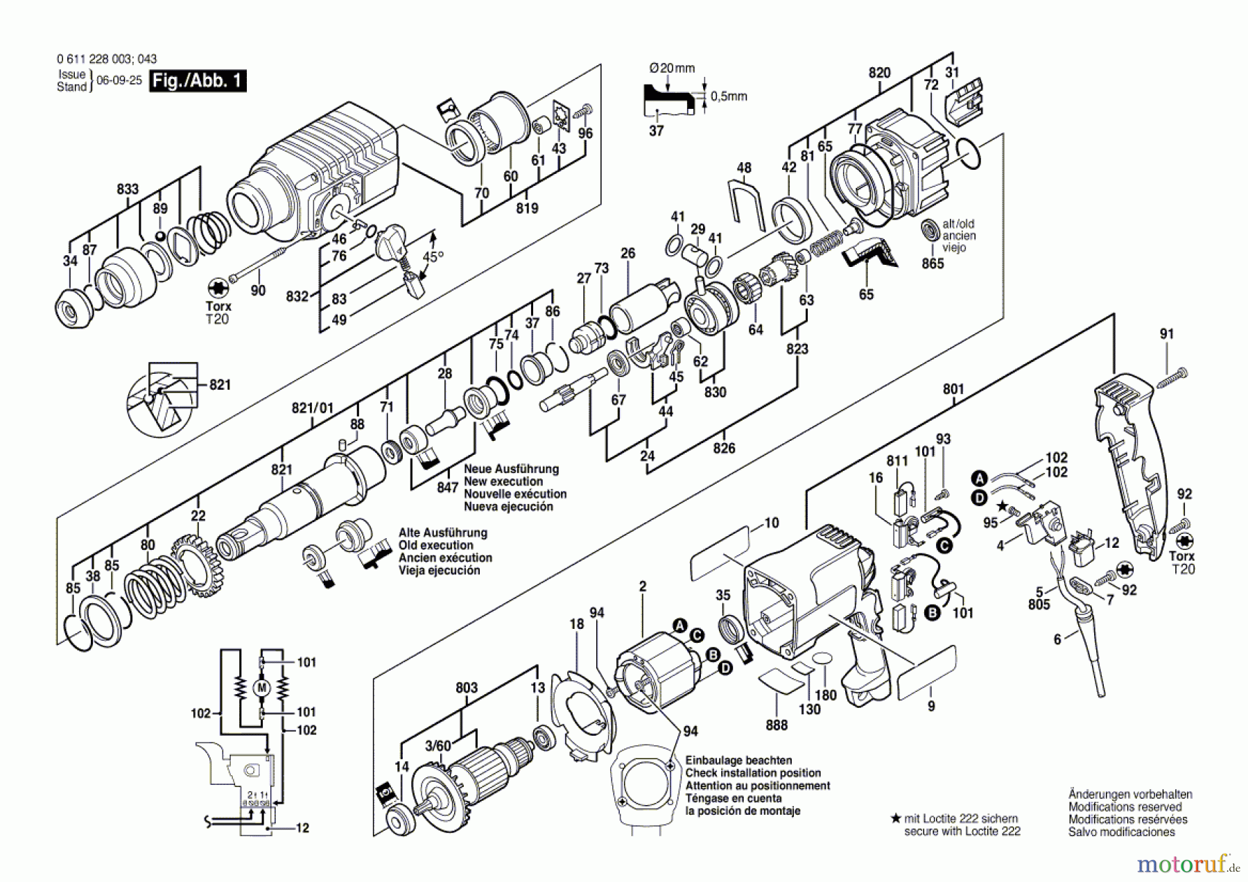  Bosch Werkzeug Bohrhammer GBH 2-24 DS Seite 1