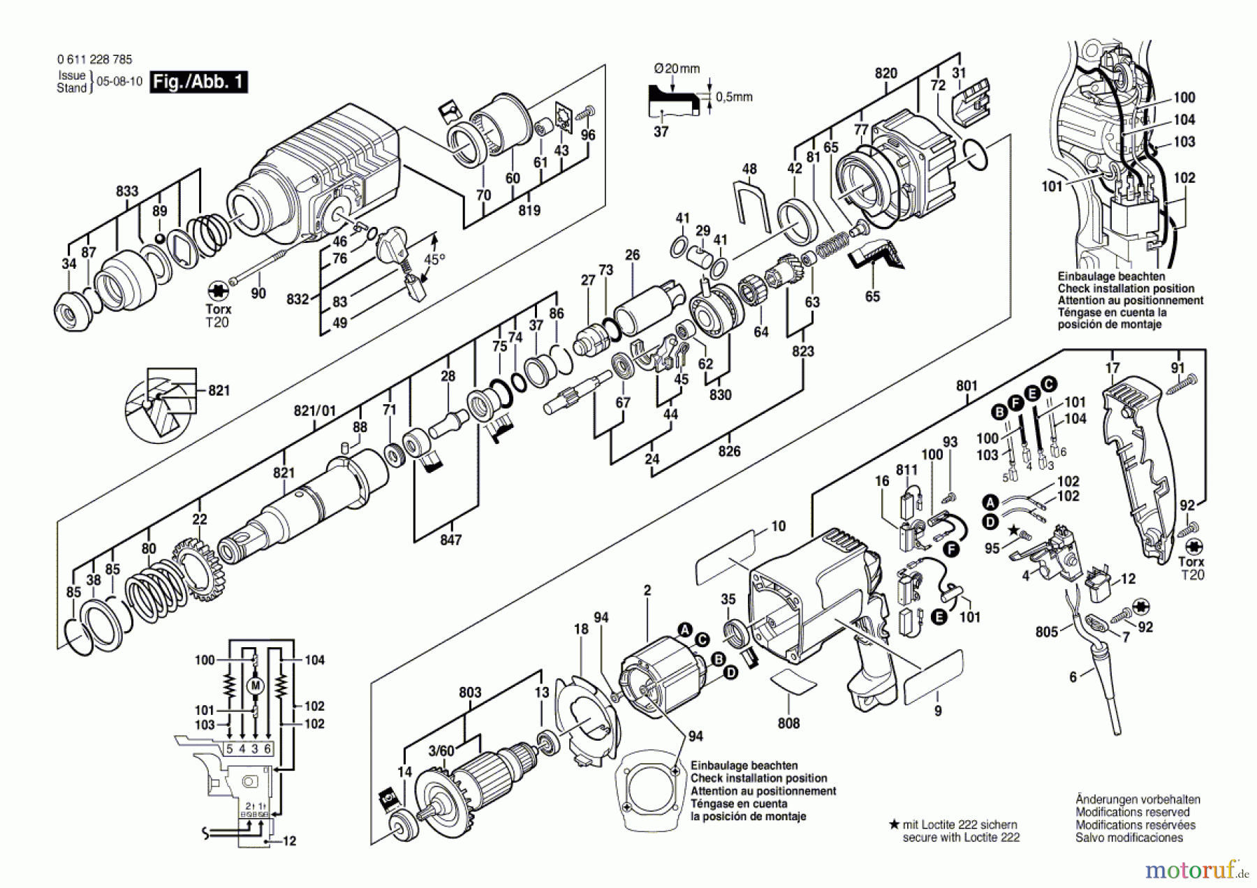  Bosch Werkzeug Bohrhammer BHD-2 Seite 1