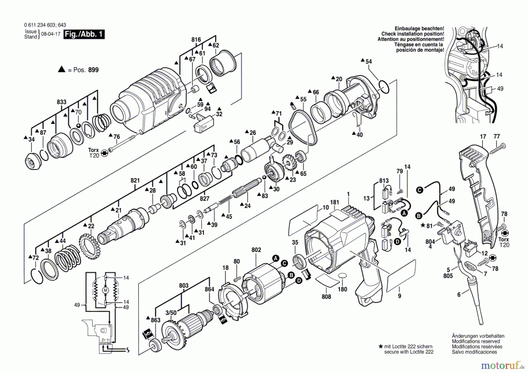  Bosch Werkzeug Bohrhammer GBH 2-20 SE Seite 1