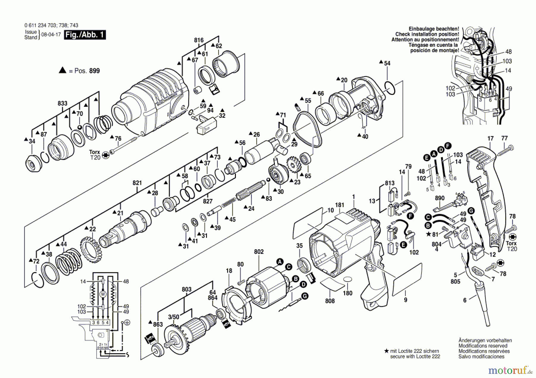  Bosch Werkzeug Bohrhammer GBH 2-20 SRE Seite 1